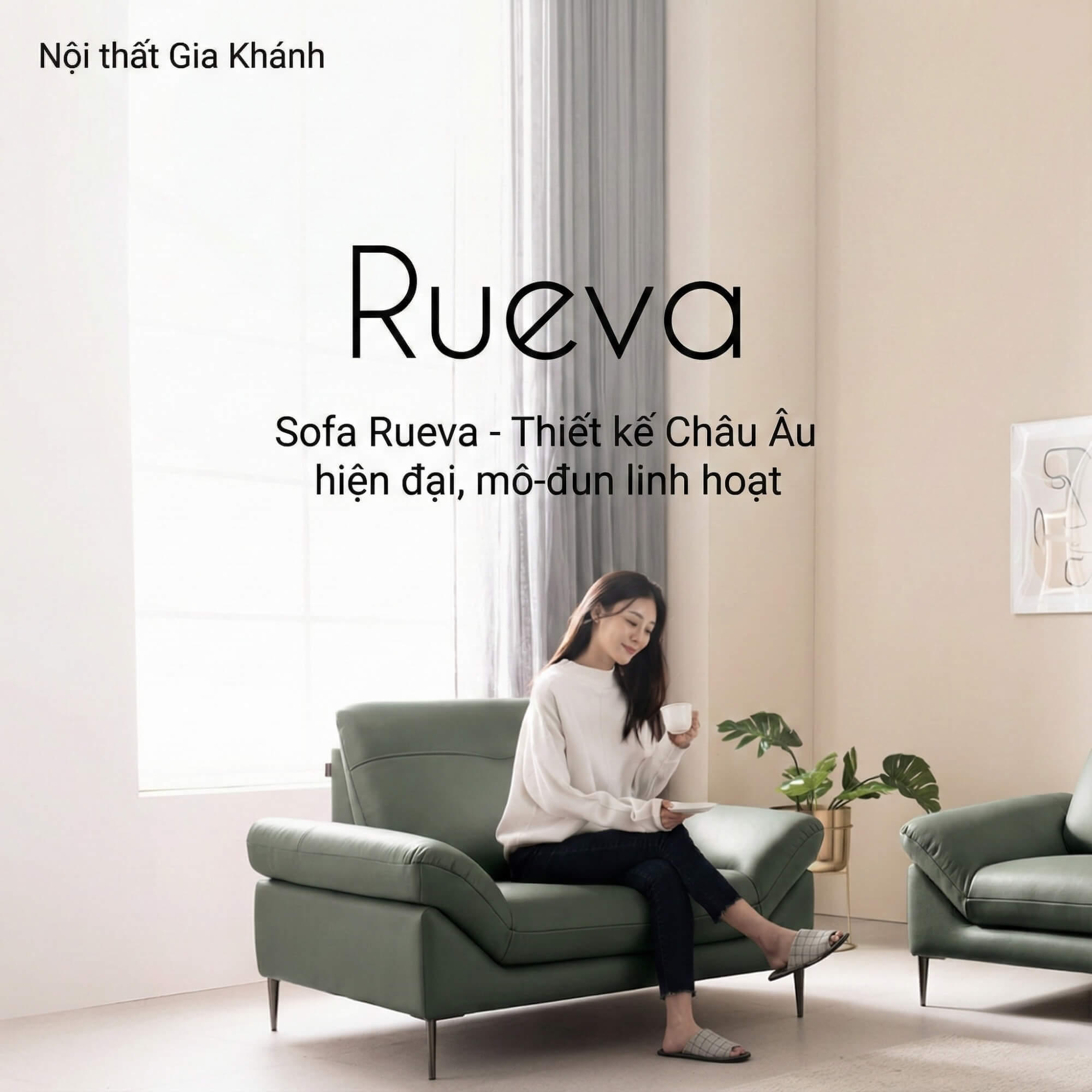 Sofa RUEVA - Sofa Đơn Cỡ Lớn Thư Giãn Cho Gia Đình 