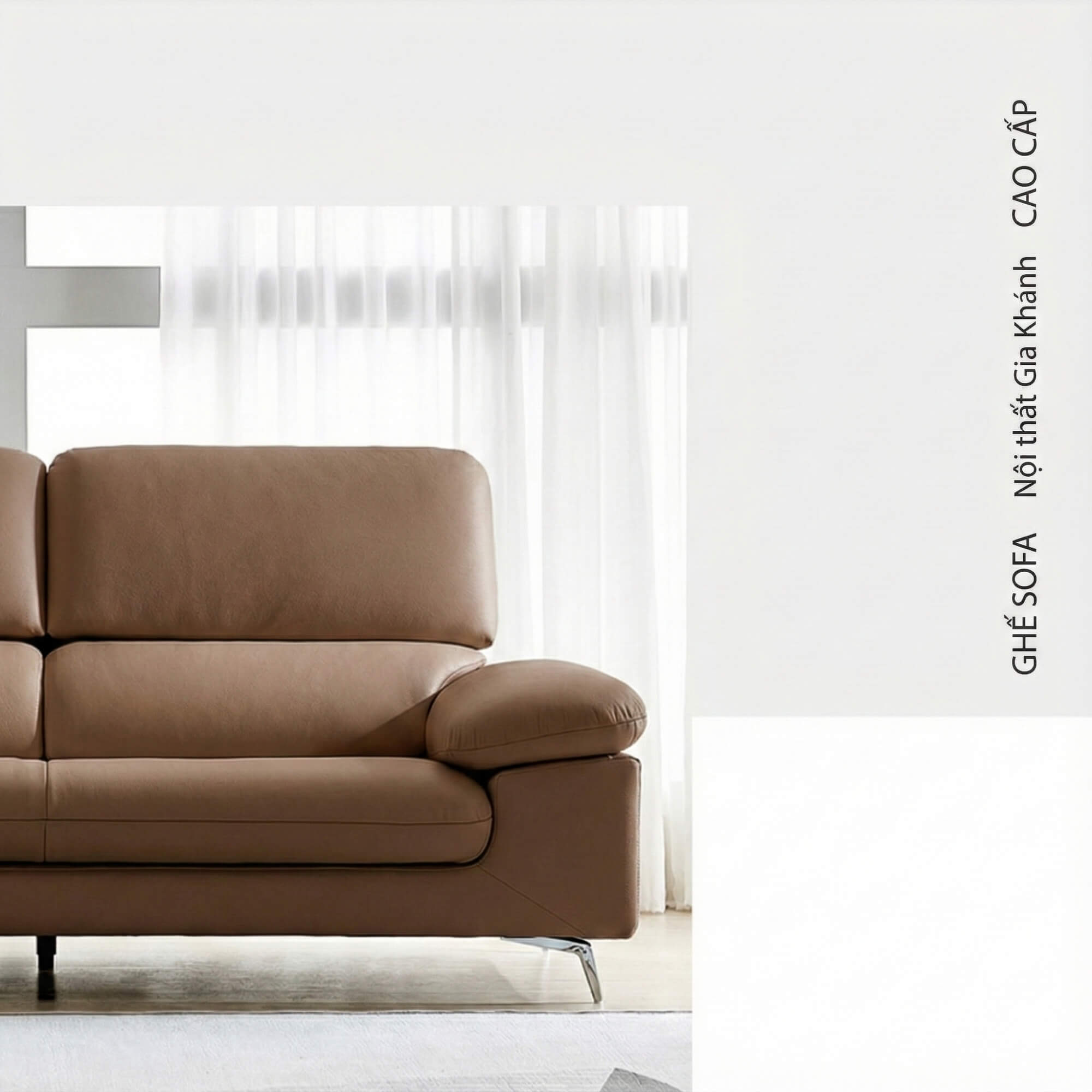 Sofa RUHAVEN - Sofa Băng 3.5 Chỗ Êm Ái Cho Gia Đình