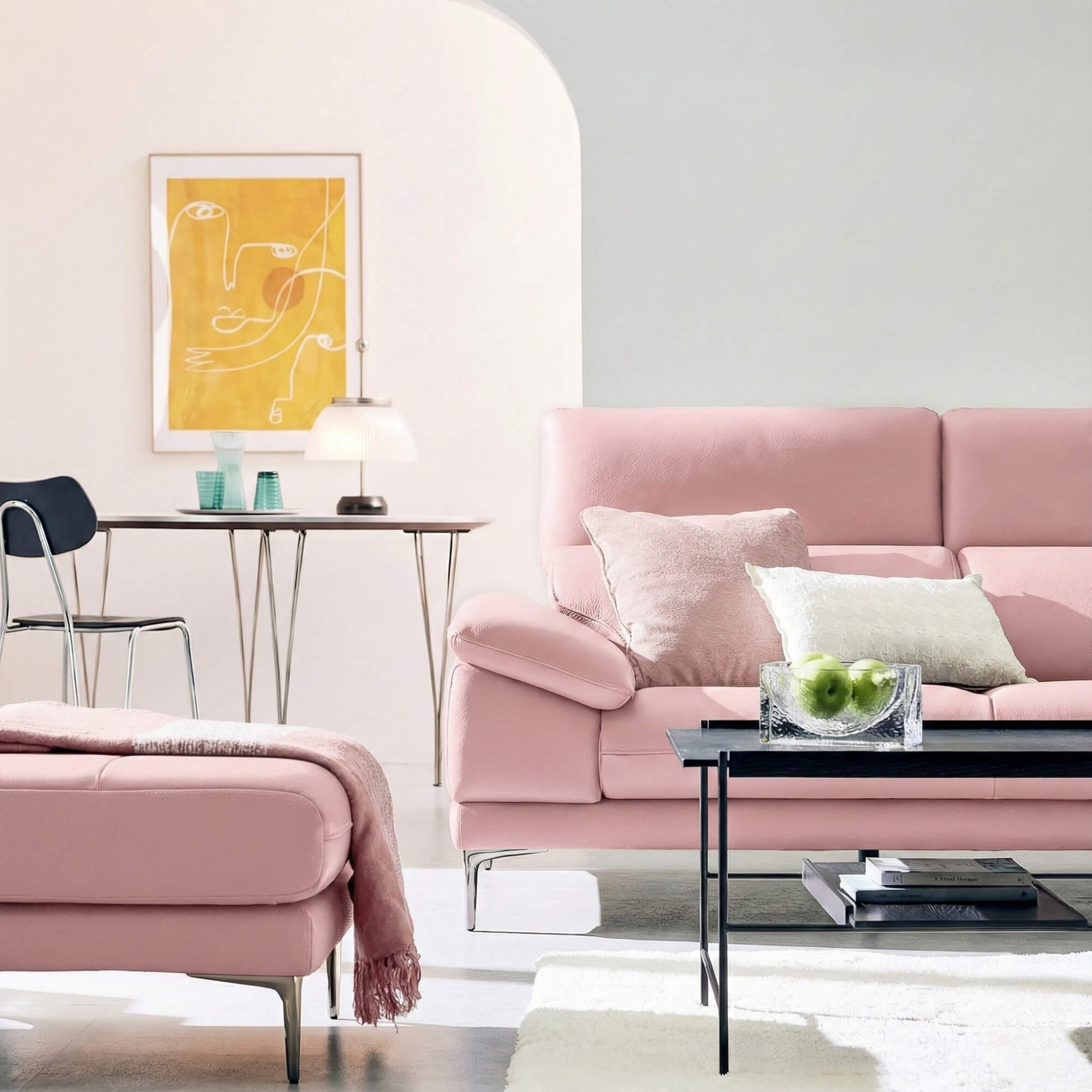 Sofa SELECTA - Sofa Da Cao Cấp Hiện Đại Có Tựa Đầu Điều Chỉnh Thông Minh 