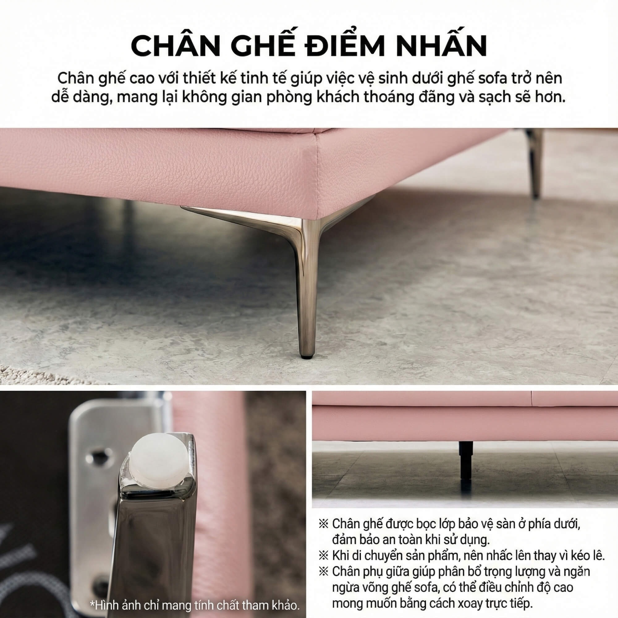 Sofa SELECTA - Sofa Da Cao Cấp Hiện Đại Có Tựa Đầu Điều Chỉnh Thông Minh 