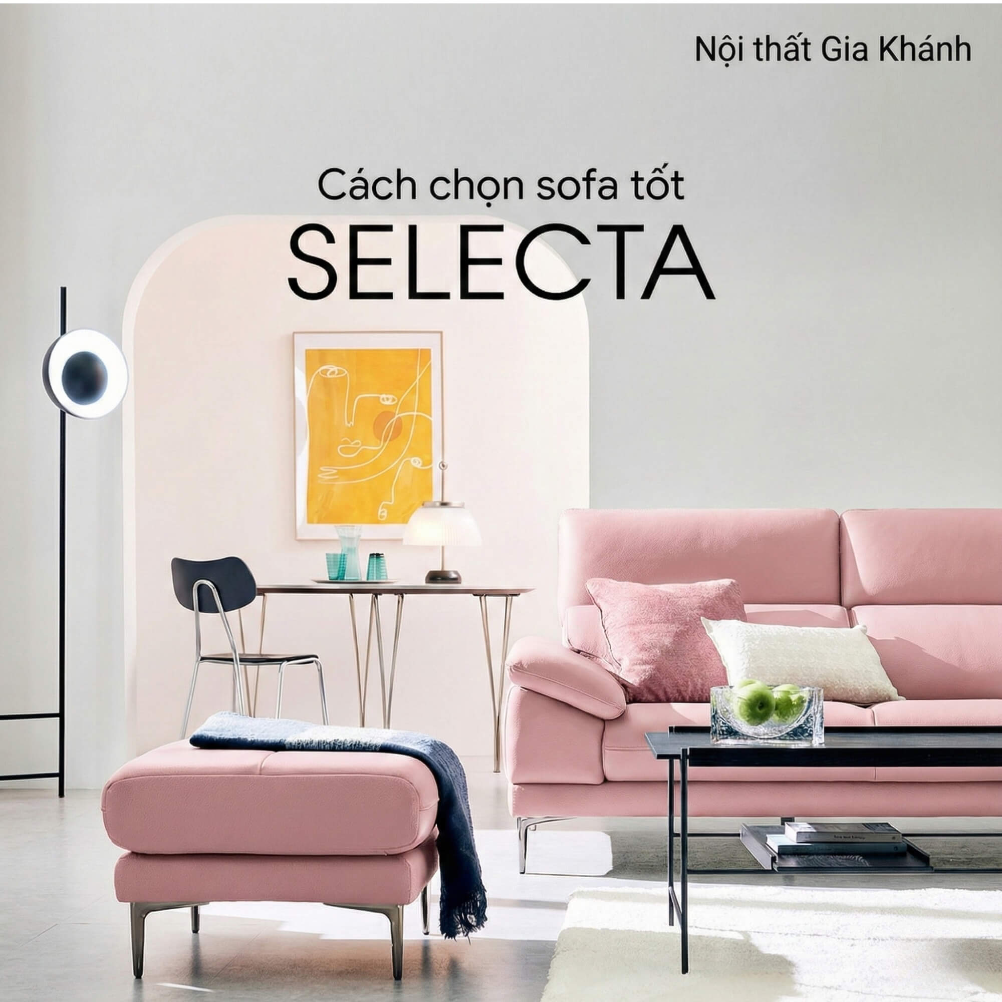 Sofa SELECTA - Sofa Da Cao Cấp Hiện Đại Có Tựa Đầu Điều Chỉnh Thông Minh 