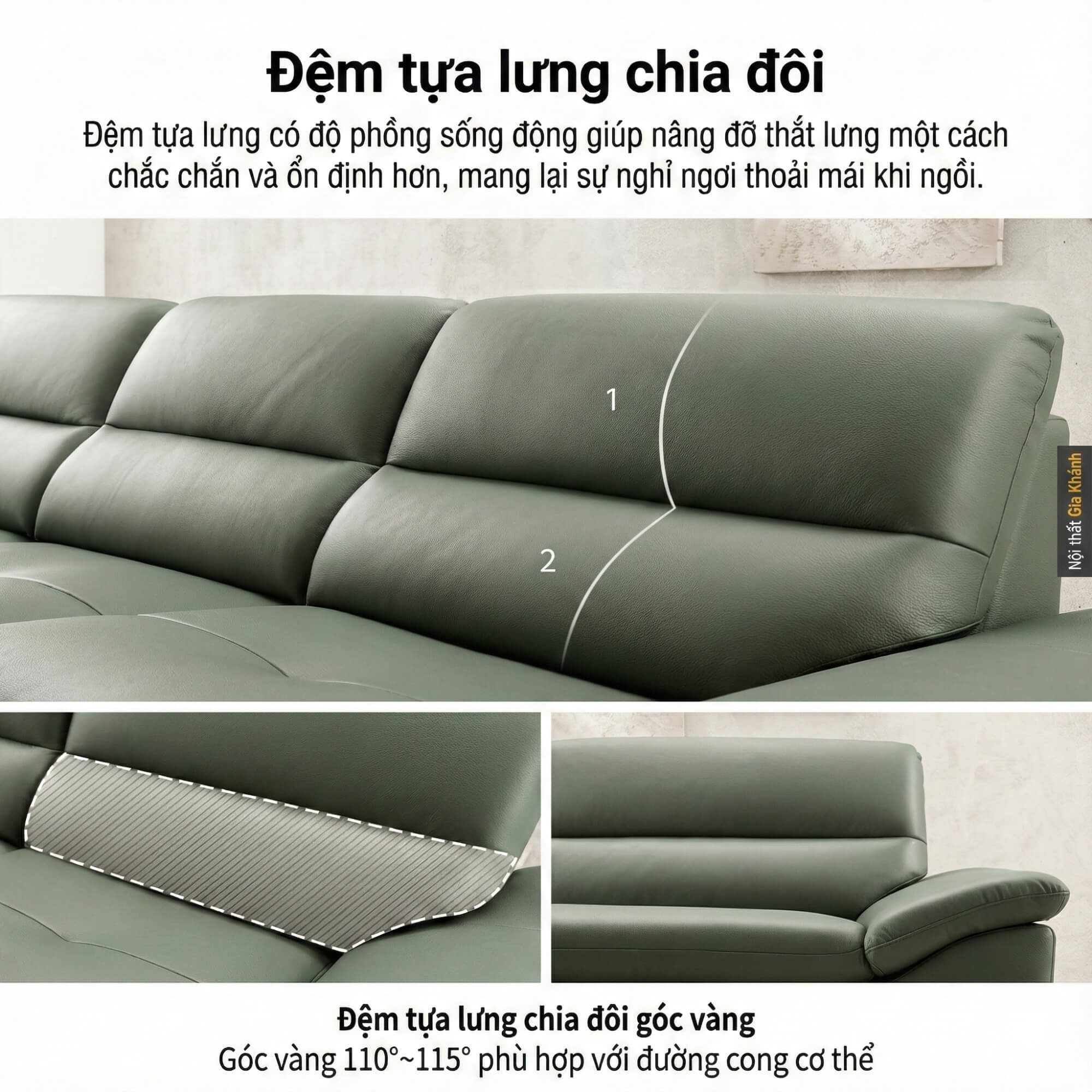 Sofa SENSA – Sofa Da Góc Chữ L Cao Cấp Sang Trọng Cho Phòng Khách