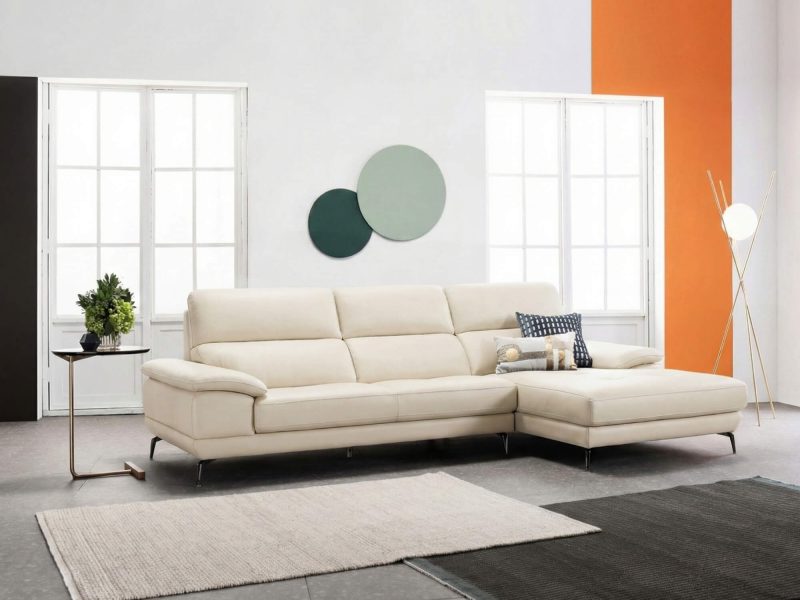 Sofa SILKEN II - Sofa Góc Bọc Da Tinh Tế Cho Không Gian Sống