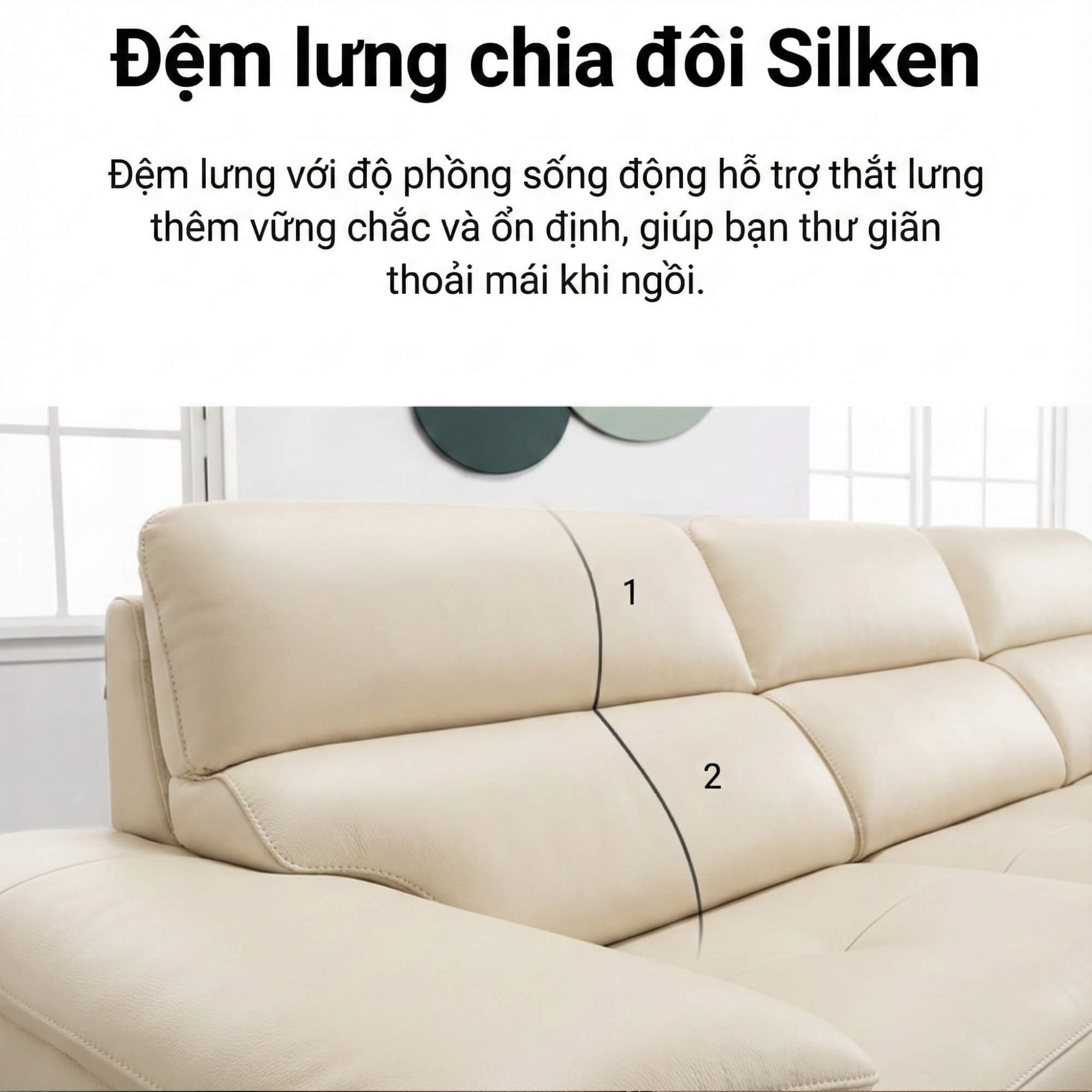 Sofa SILKEN II - Sofa Góc Bọc Da Tinh Tế Cho Không Gian Sống