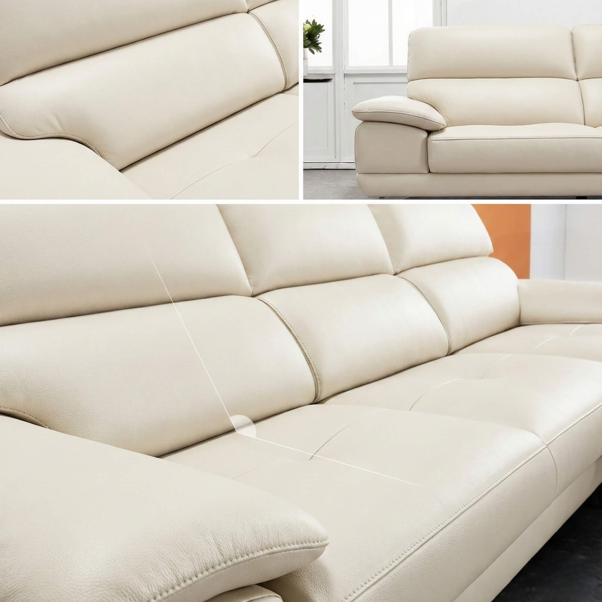 Sofa SILKEN II - Sofa Góc Bọc Da Tinh Tế Cho Không Gian Sống