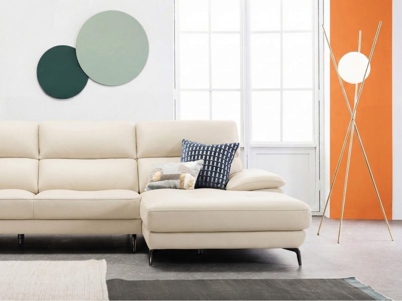 Sofa SILKEN II - Sofa Góc Bọc Da Tinh Tế Cho Không Gian Sống