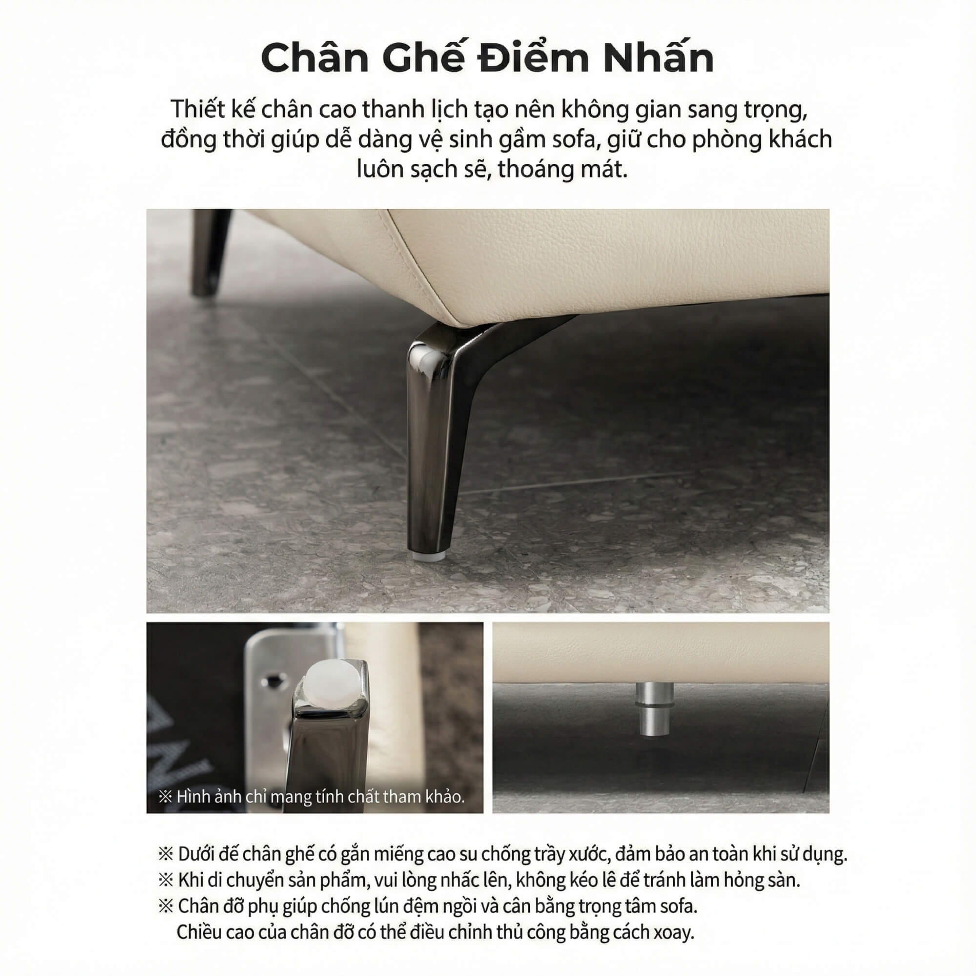 Sofa SILKEN II - Sofa Góc Bọc Da Tinh Tế Cho Không Gian Sống