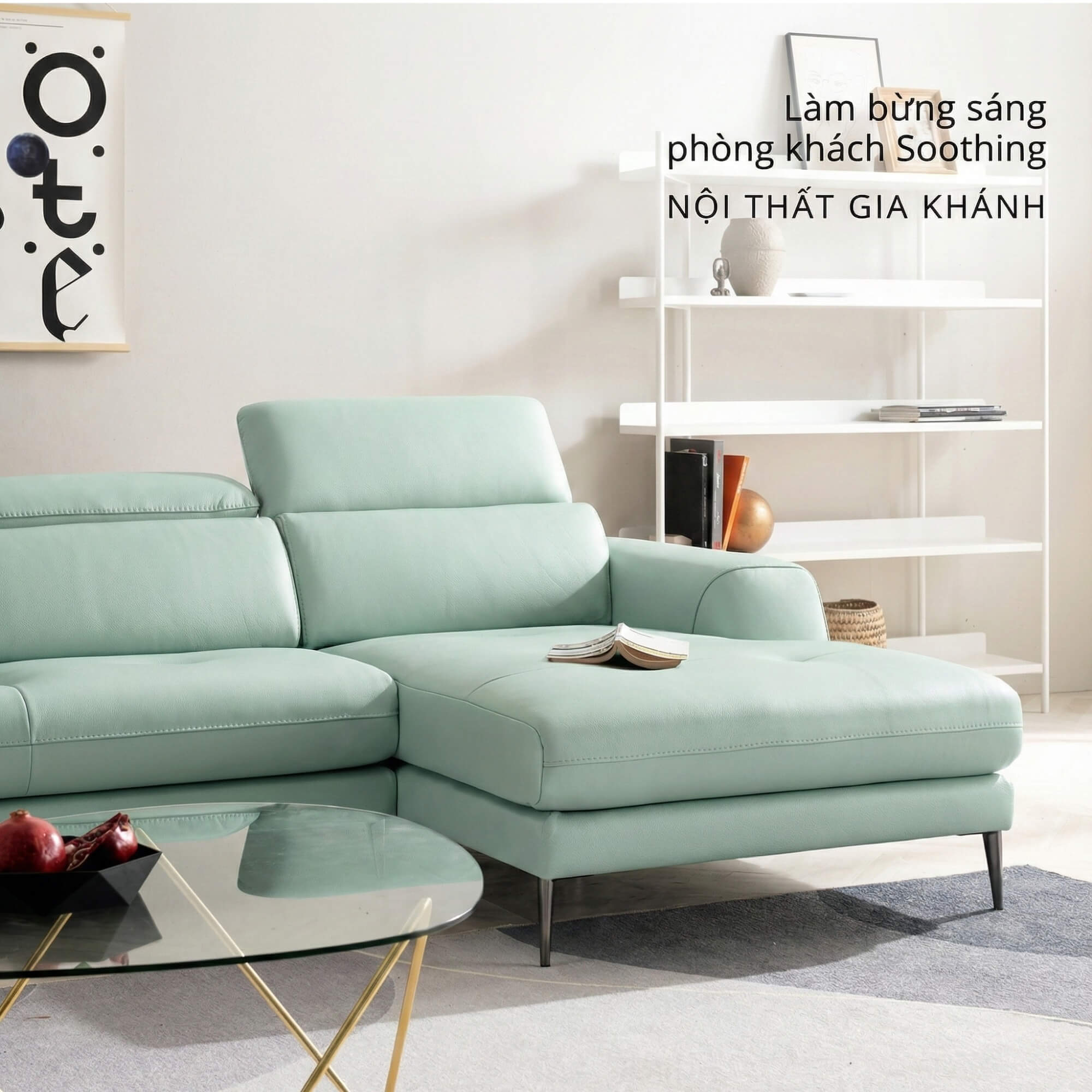 Sofa SOOTHING - Sofa Lệch Góc Êm Ái Với Tựa Đầu Tuỳ Chỉnh Thông Minh