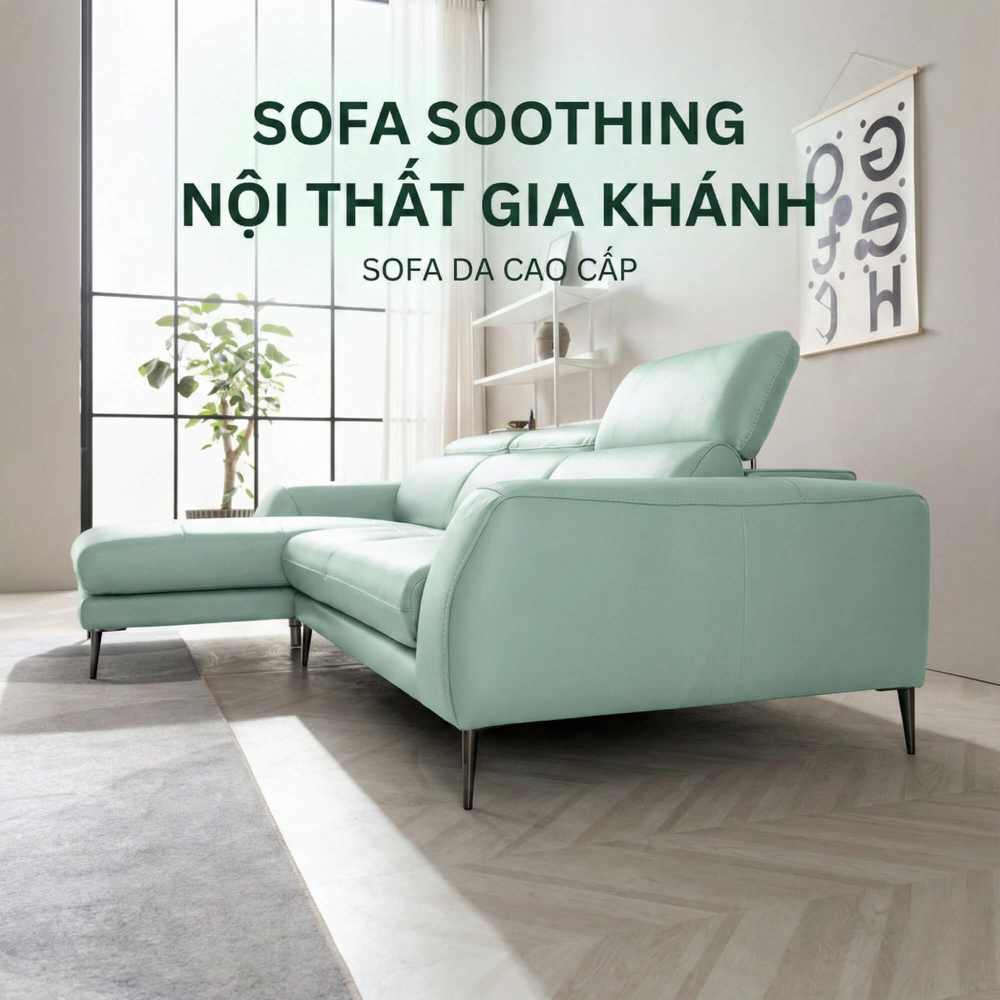 Sofa SOOTHING - Sofa Lệch Góc Êm Ái Với Tựa Đầu Tuỳ Chỉnh Thông Minh