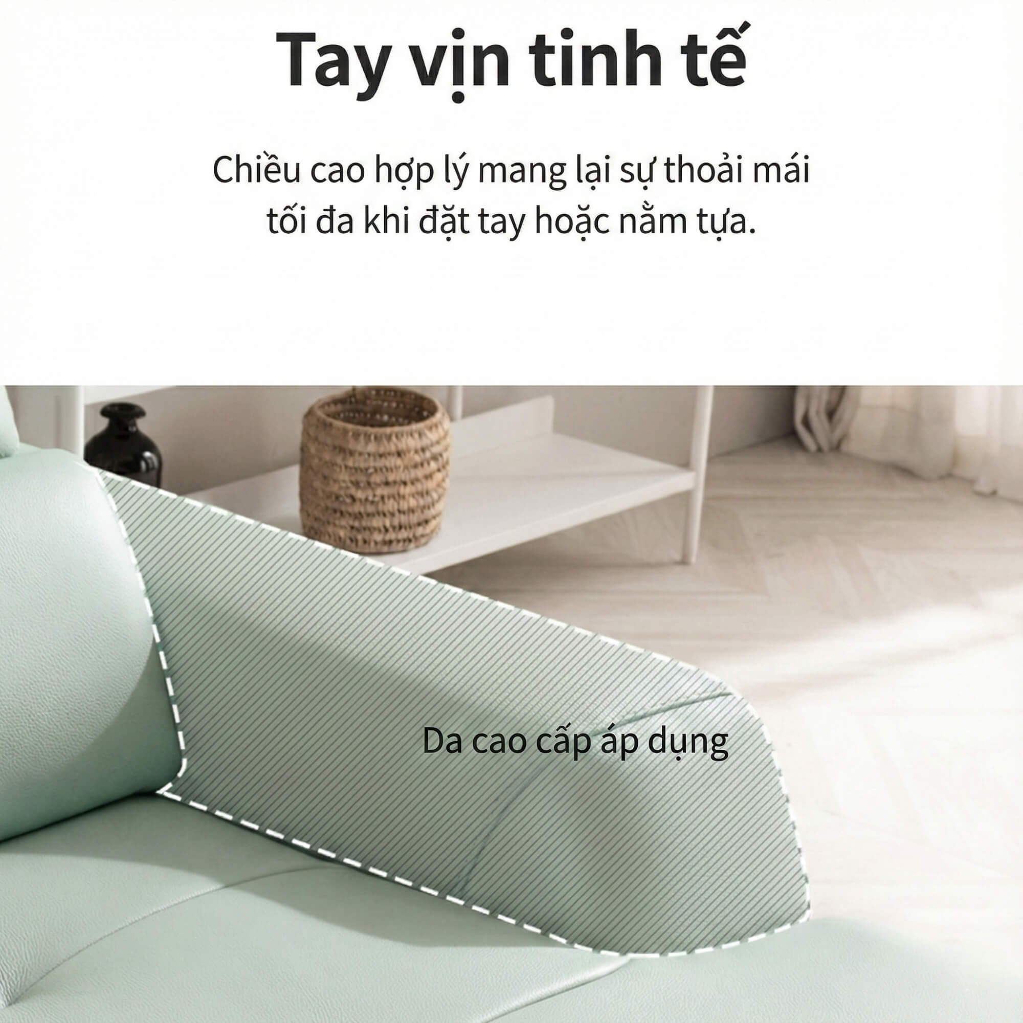 Sofa SOOTHING - Sofa Lệch Góc Êm Ái Với Tựa Đầu Tuỳ Chỉnh Thông Minh