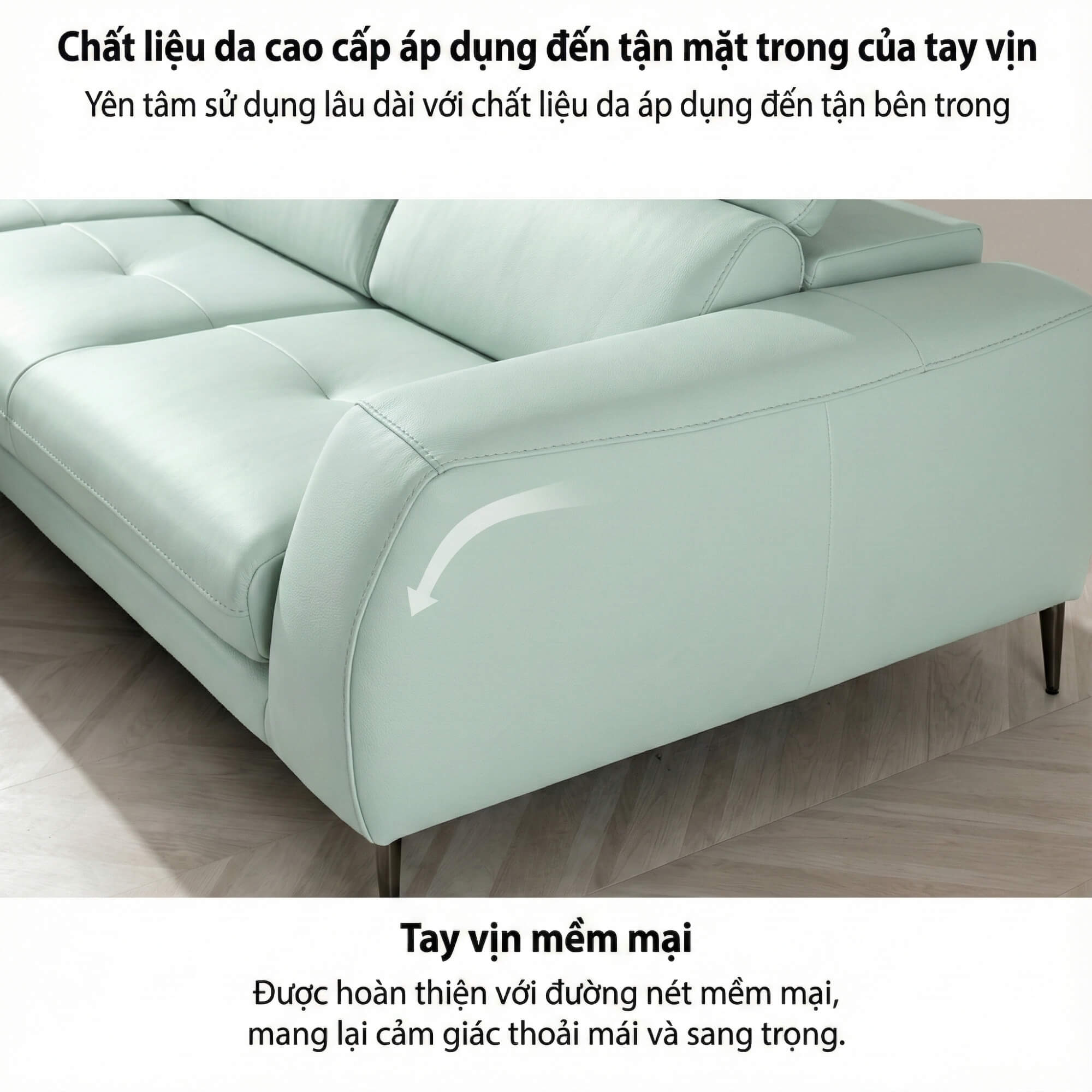 Sofa SOOTHING - Sofa Lệch Góc Êm Ái Với Tựa Đầu Tuỳ Chỉnh Thông Minh