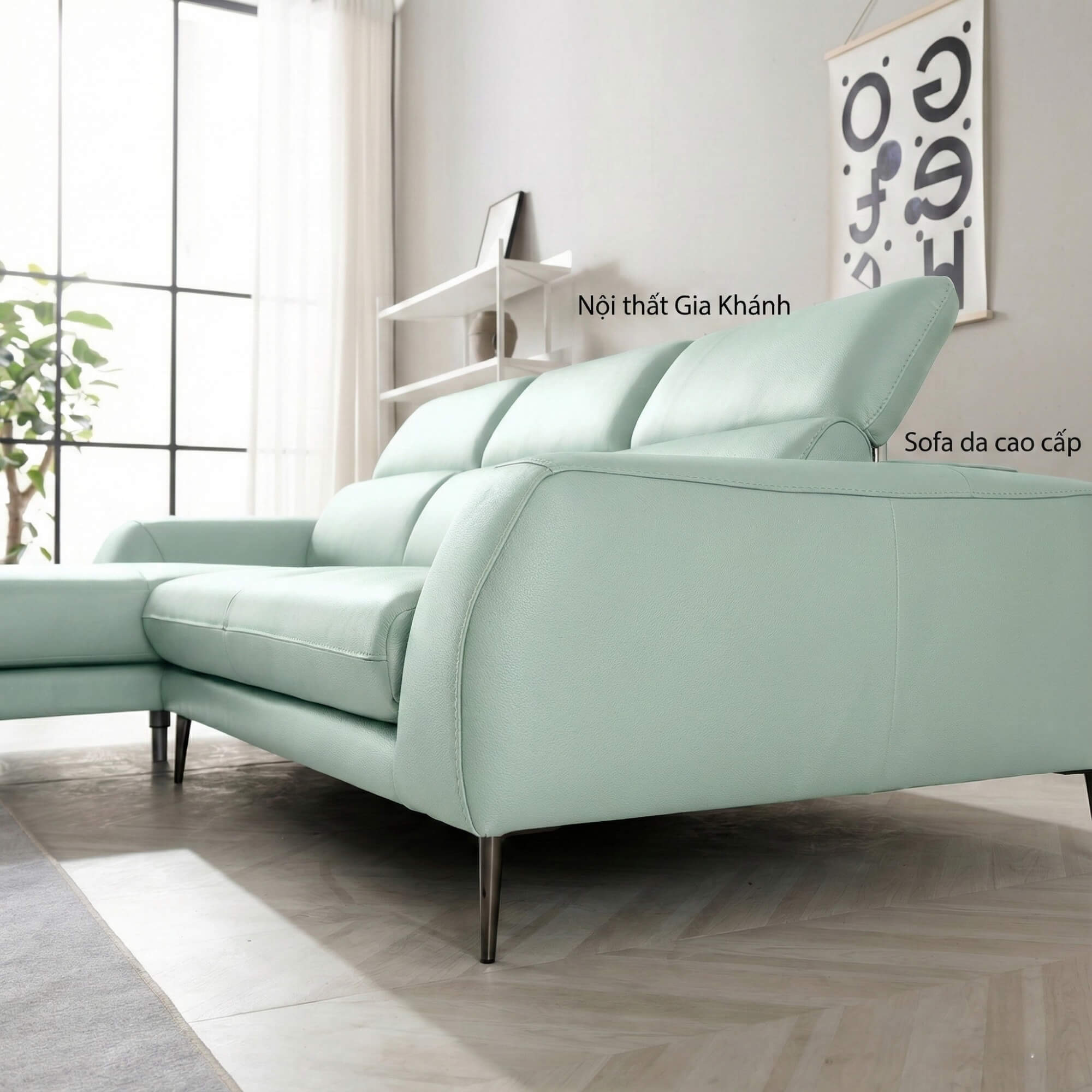 Sofa SOOTHING - Sofa Lệch Góc Êm Ái Với Tựa Đầu Tuỳ Chỉnh Thông Minh