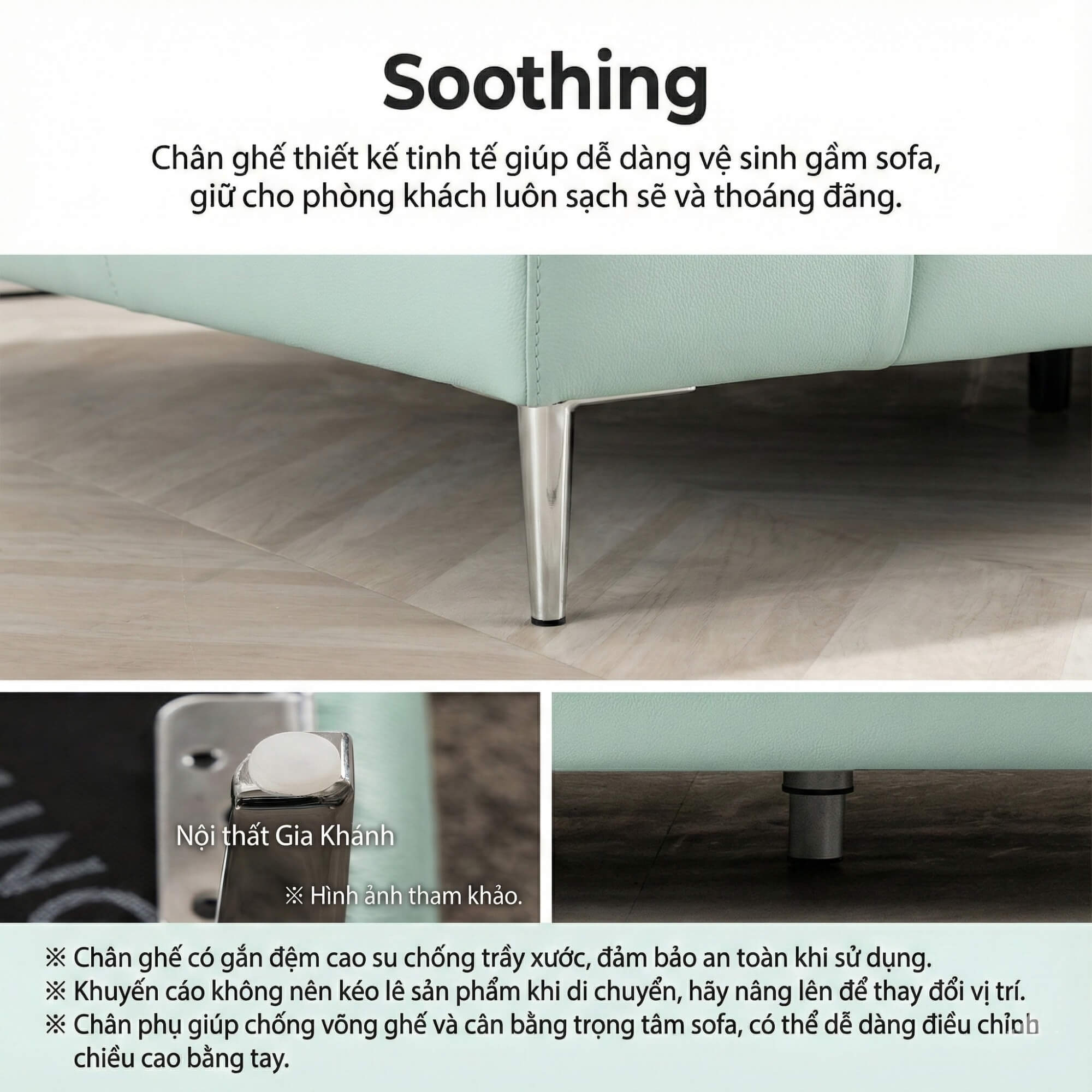 Sofa SOOTHING - Sofa Lệch Góc Êm Ái Với Tựa Đầu Tuỳ Chỉnh Thông Minh