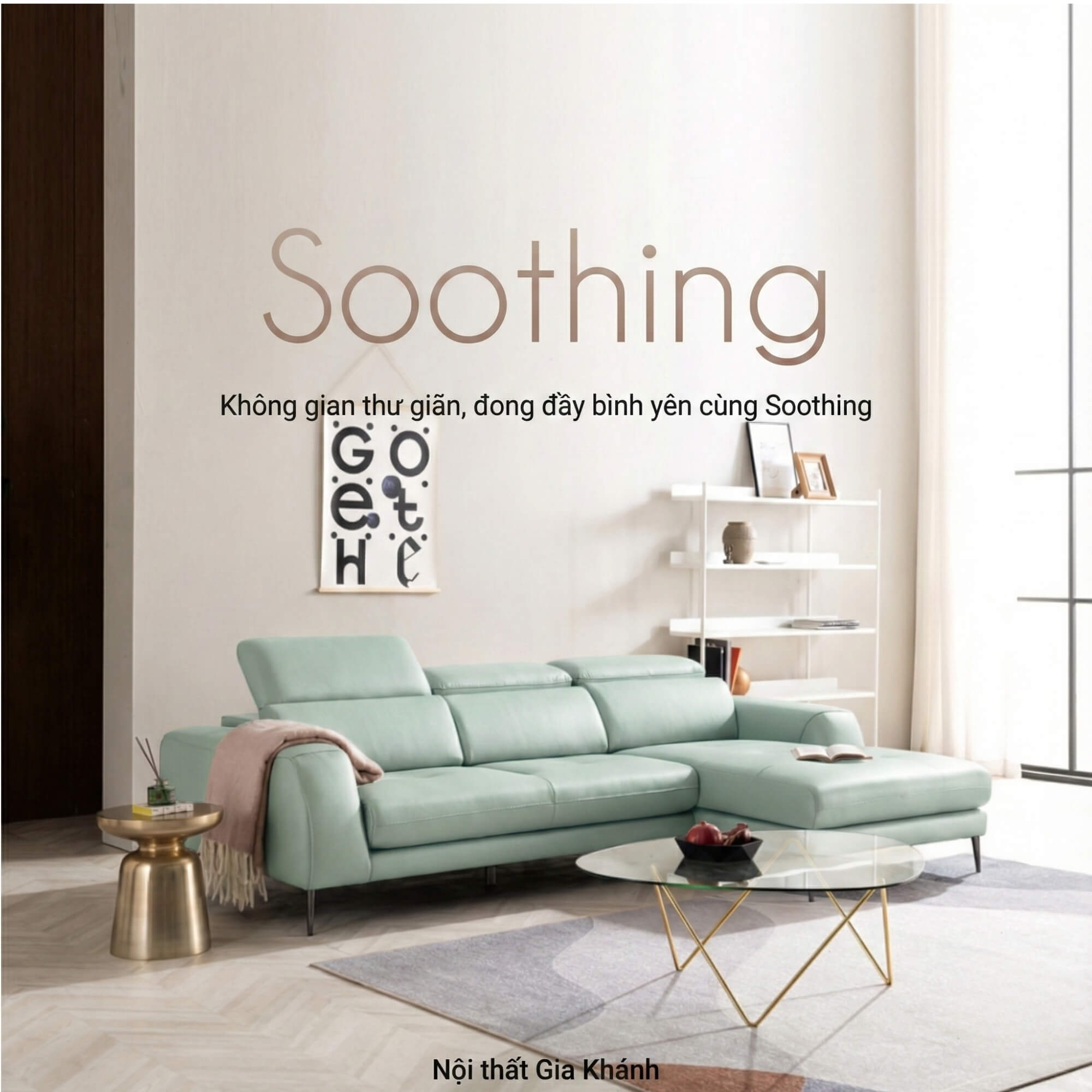 Sofa SOOTHING - Sofa Lệch Góc Êm Ái Với Tựa Đầu Tuỳ Chỉnh Thông Minh
