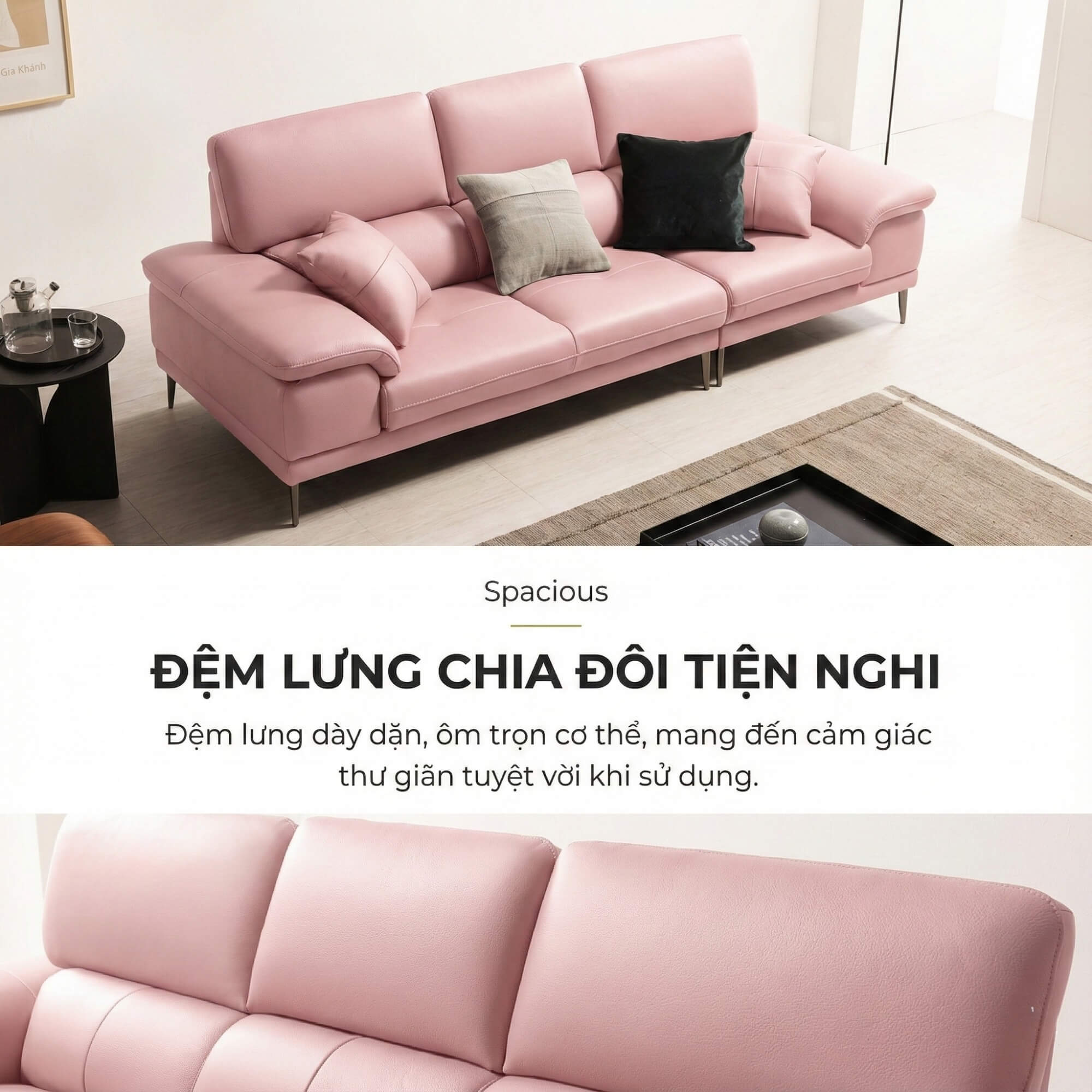 Sofa SPACIOUS - Sofa Băng Bọc Da Cao Cấp Giúp Thư Giãn Trọn Vẹn
