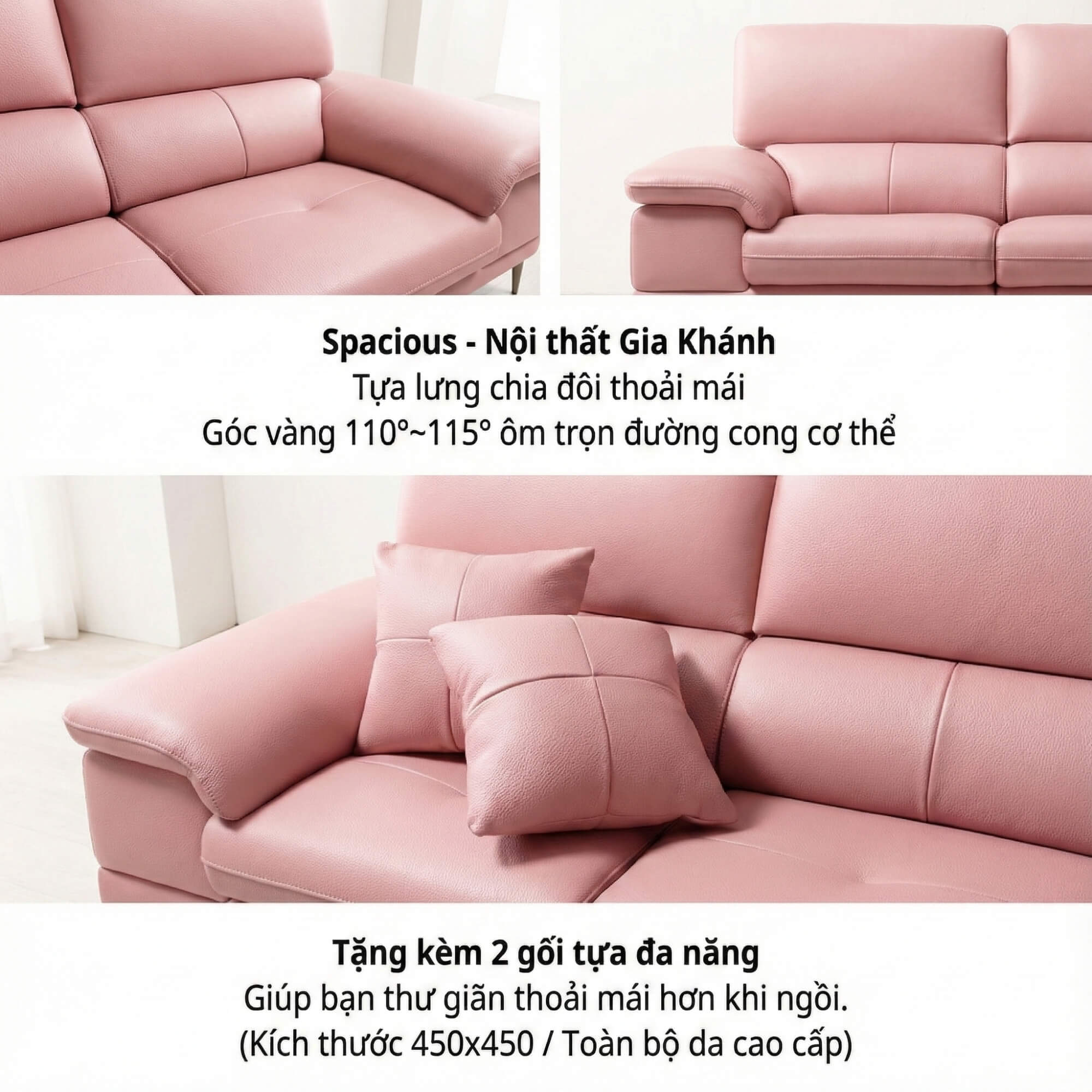 Sofa SPACIOUS - Sofa Băng Bọc Da Cao Cấp Giúp Thư Giãn Trọn Vẹn