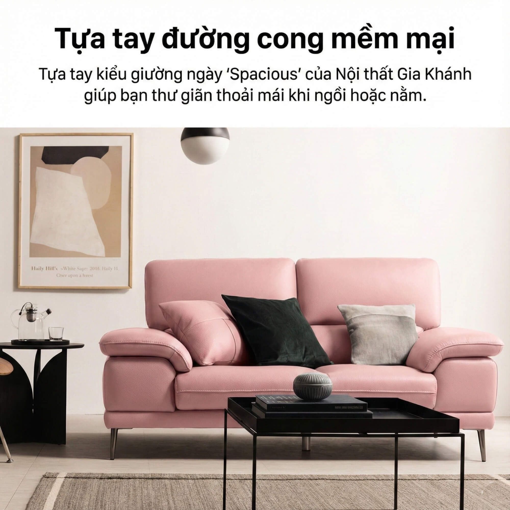 Sofa SPACIOUS - Sofa Băng Bọc Da Cao Cấp Giúp Thư Giãn Trọn Vẹn