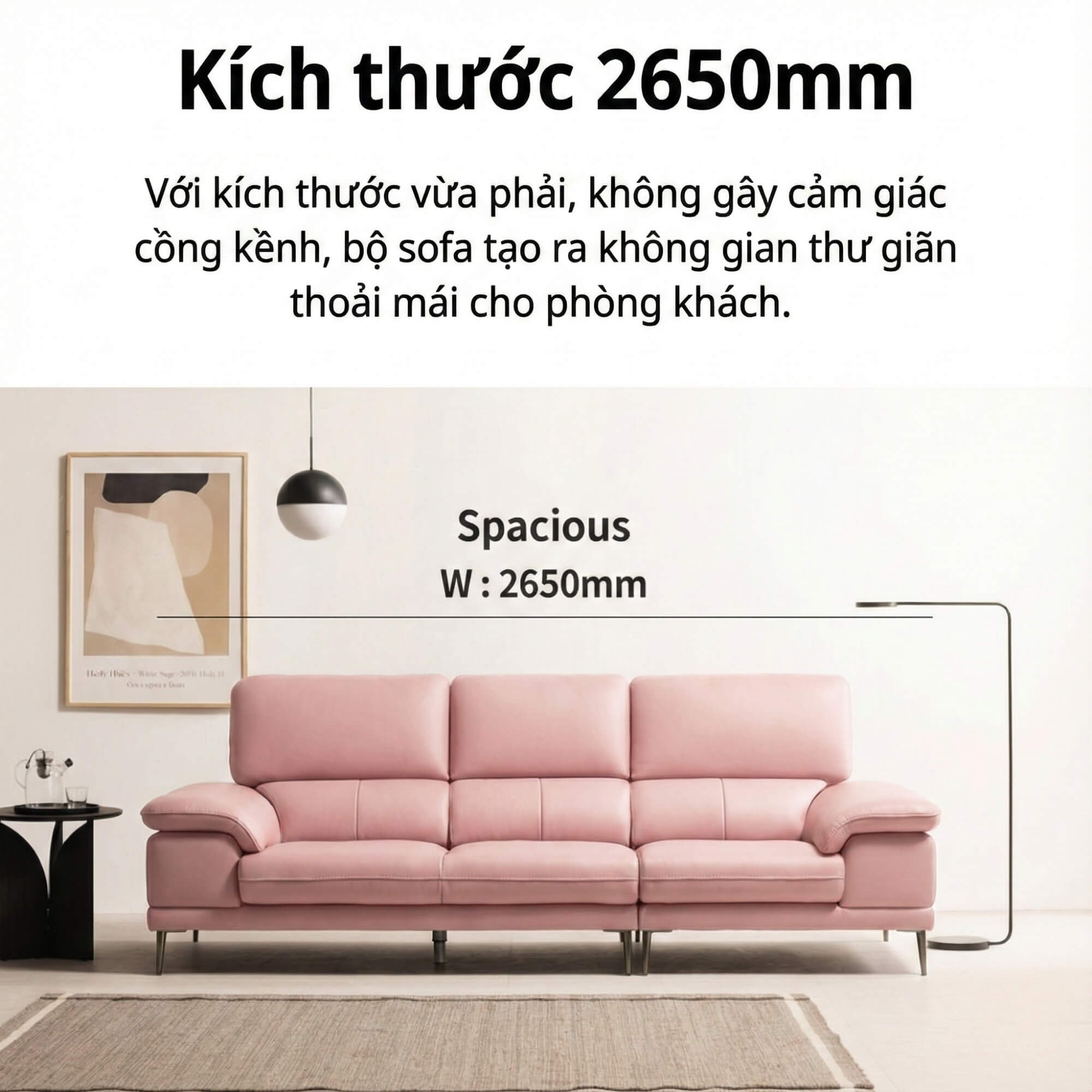Sofa SPACIOUS - Sofa Băng Bọc Da Cao Cấp Giúp Thư Giãn Trọn Vẹn