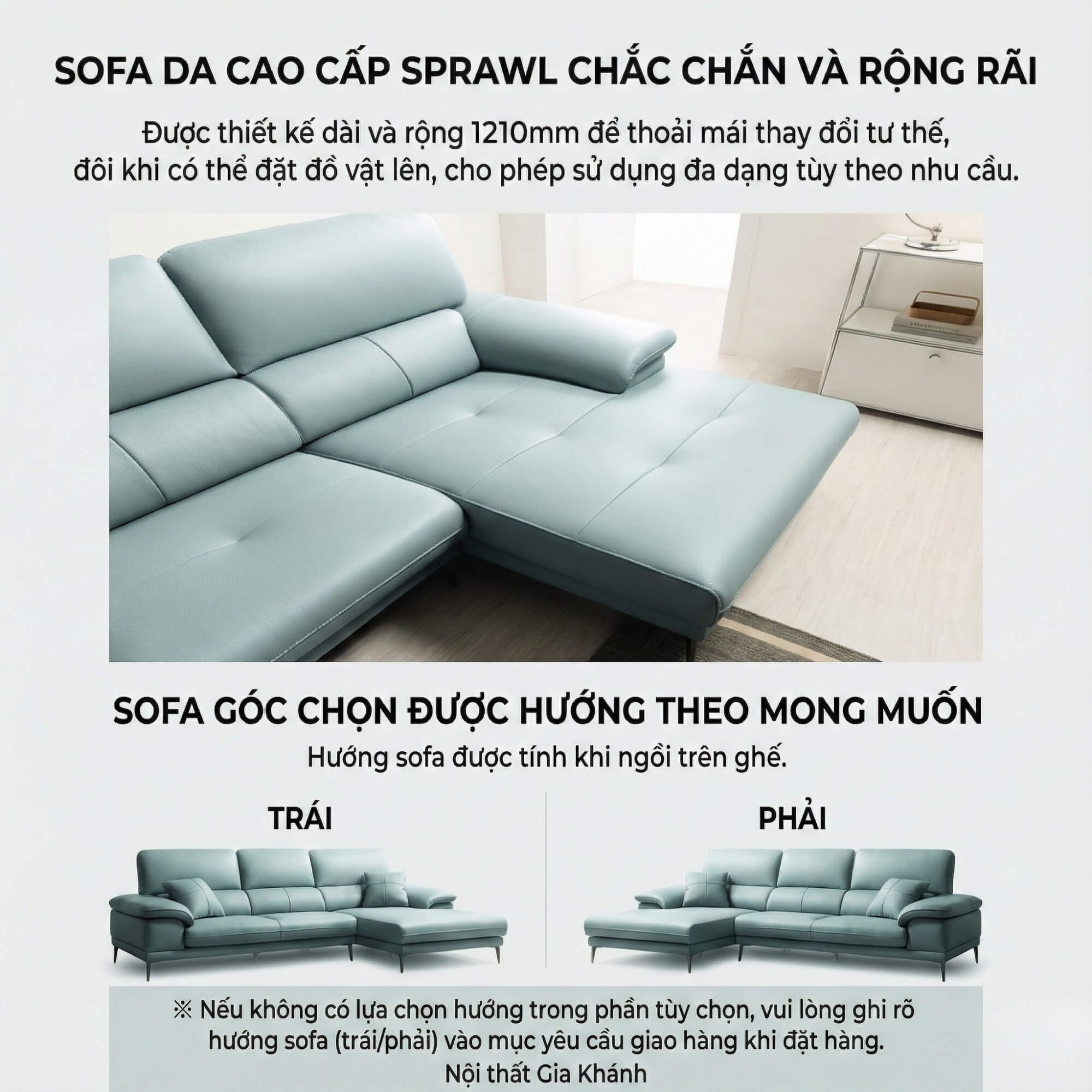 Sofa SPRAWL - Sofa Góc Hiện Đại Cho Không Gian Thư Giãn Hoàn Hảo
