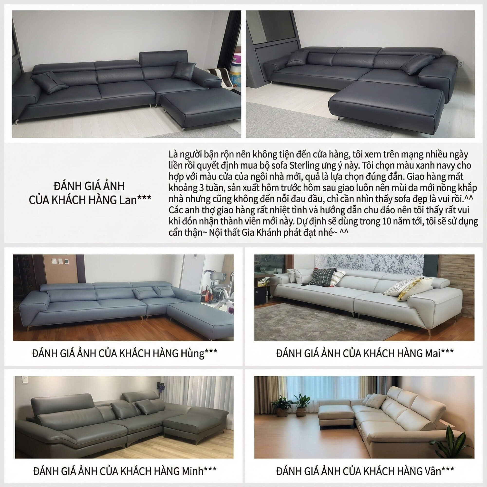 Sofa STERLING - Sofa Băng Cỡ Lớn Có Tựa Đầu Thông Minh Thiết Kế Mạnh Mẽ