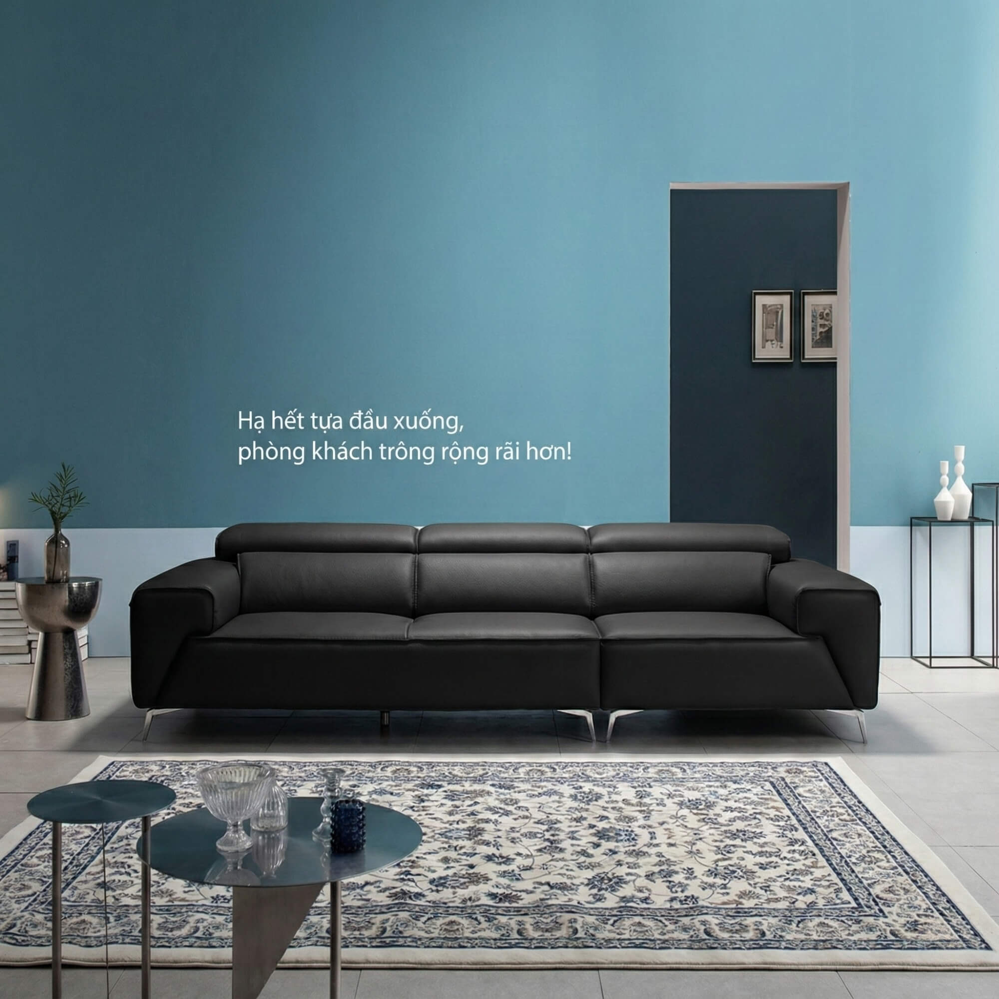 Sofa STERLING - Sofa Băng Cỡ Lớn Có Tựa Đầu Thông Minh Thiết Kế Mạnh Mẽ