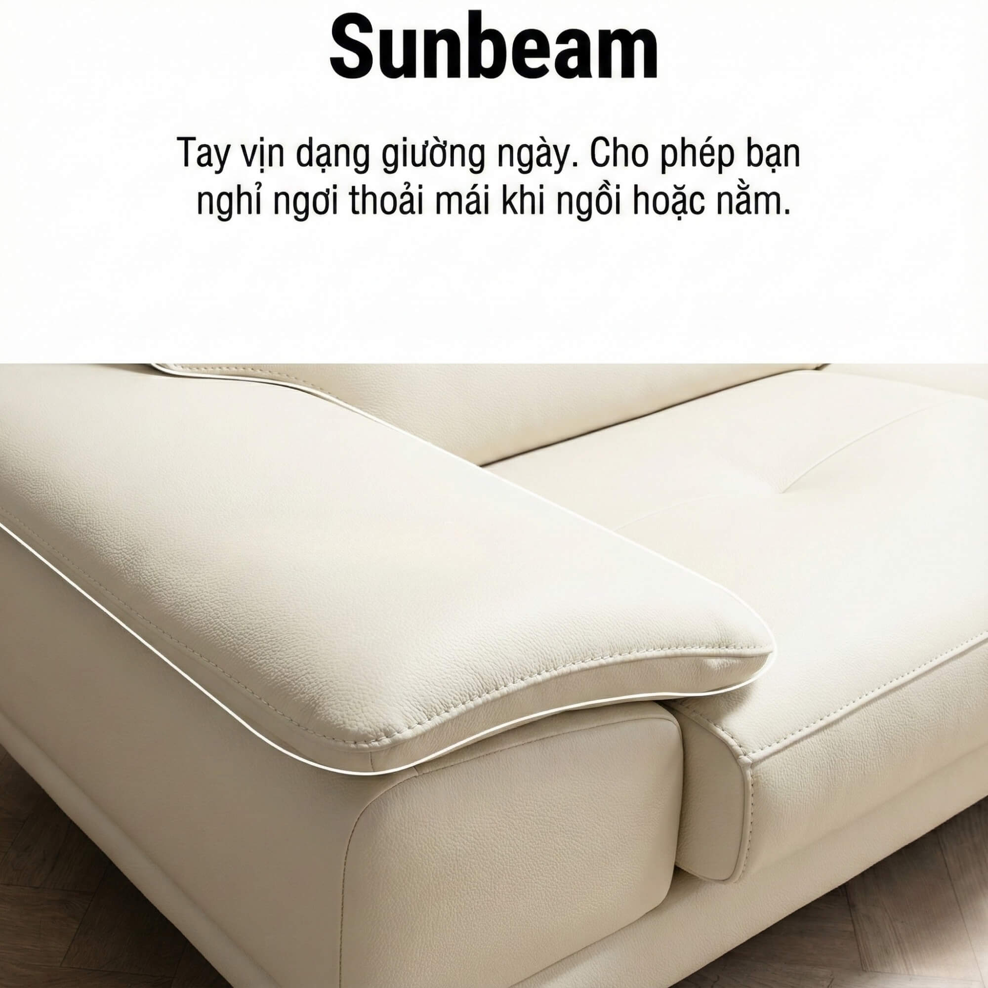 Sofa SUNBEAM – Sofa Da Hiện Đại Góc Chữ L Có Chức Năng Tuỳ Chỉnh