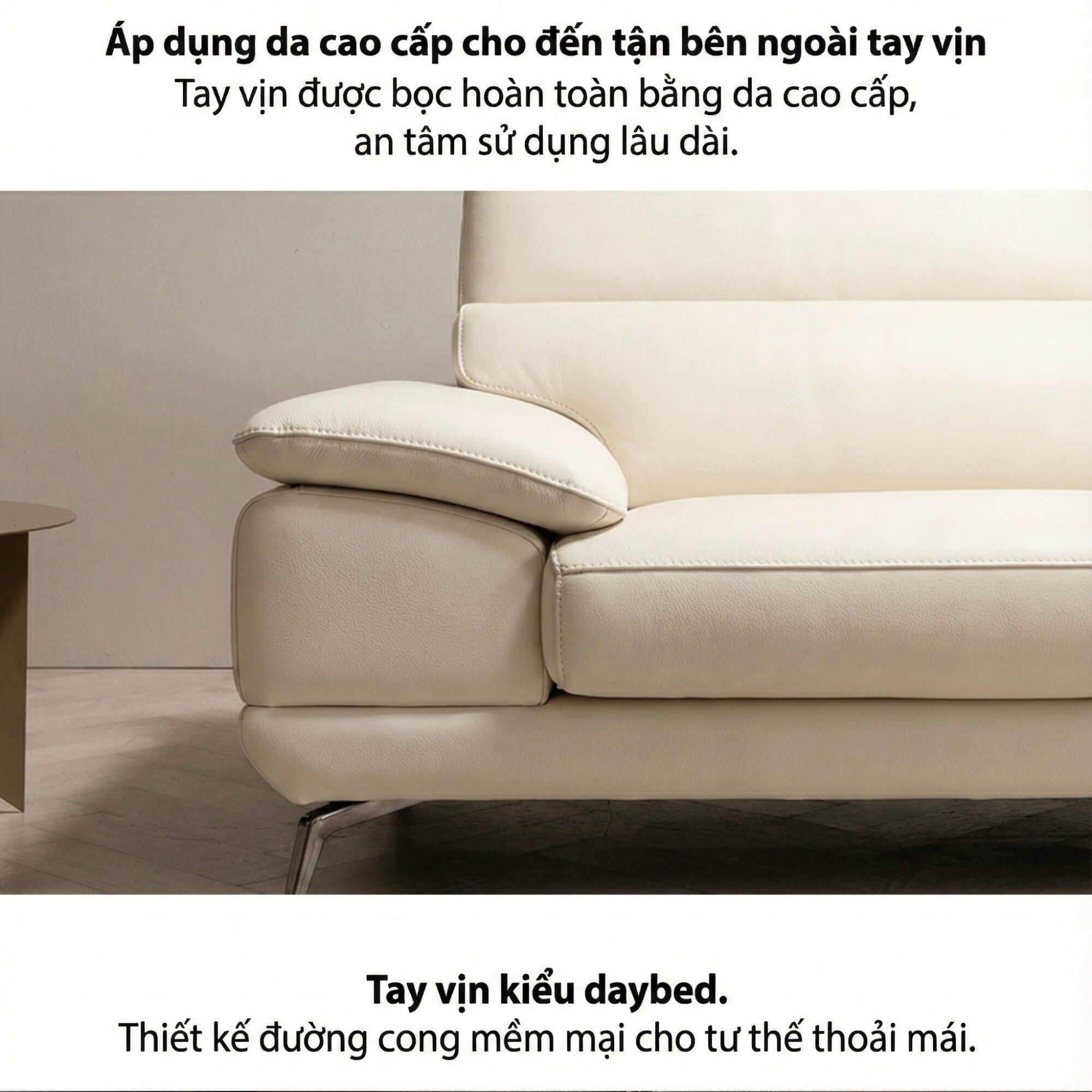 Sofa SUNBEAM – Sofa Da Hiện Đại Góc Chữ L Có Chức Năng Tuỳ Chỉnh