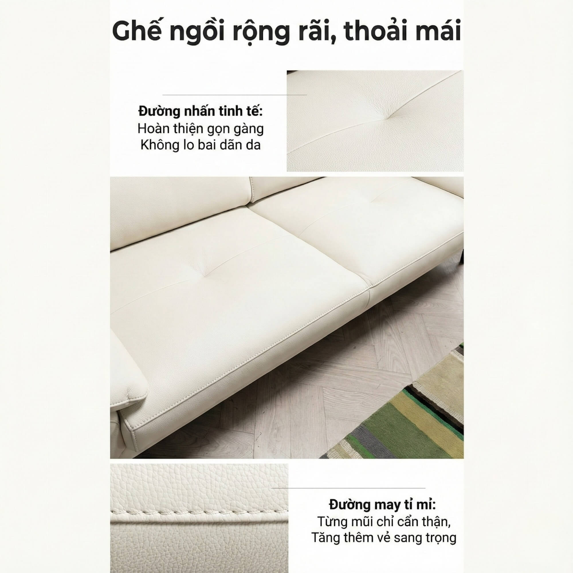 Sofa SUNBEAM – Sofa Da Hiện Đại Góc Chữ L Có Chức Năng Tuỳ Chỉnh