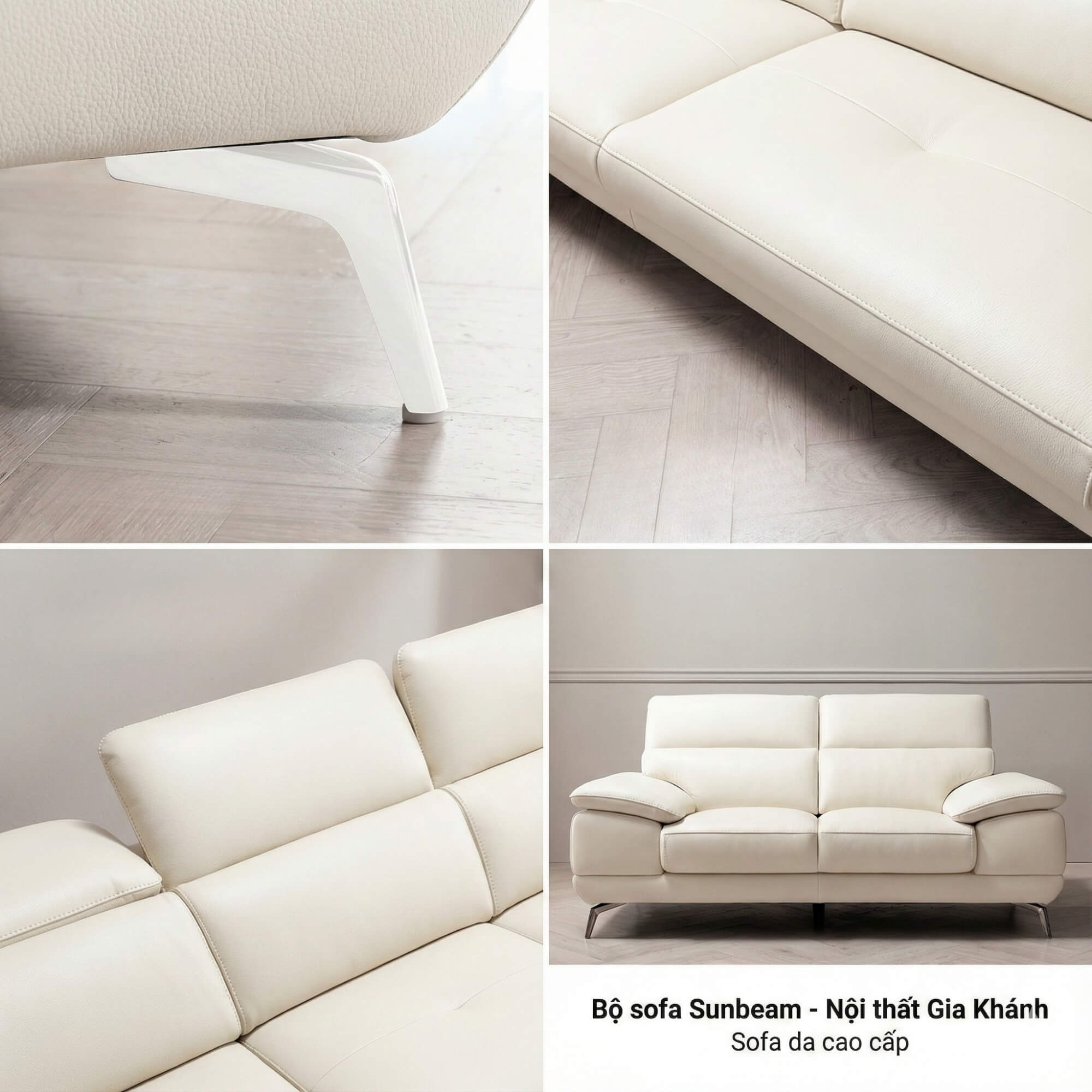 Sofa SUNBEAM – Sofa Da Hiện Đại Góc Chữ L Có Chức Năng Tuỳ Chỉnh