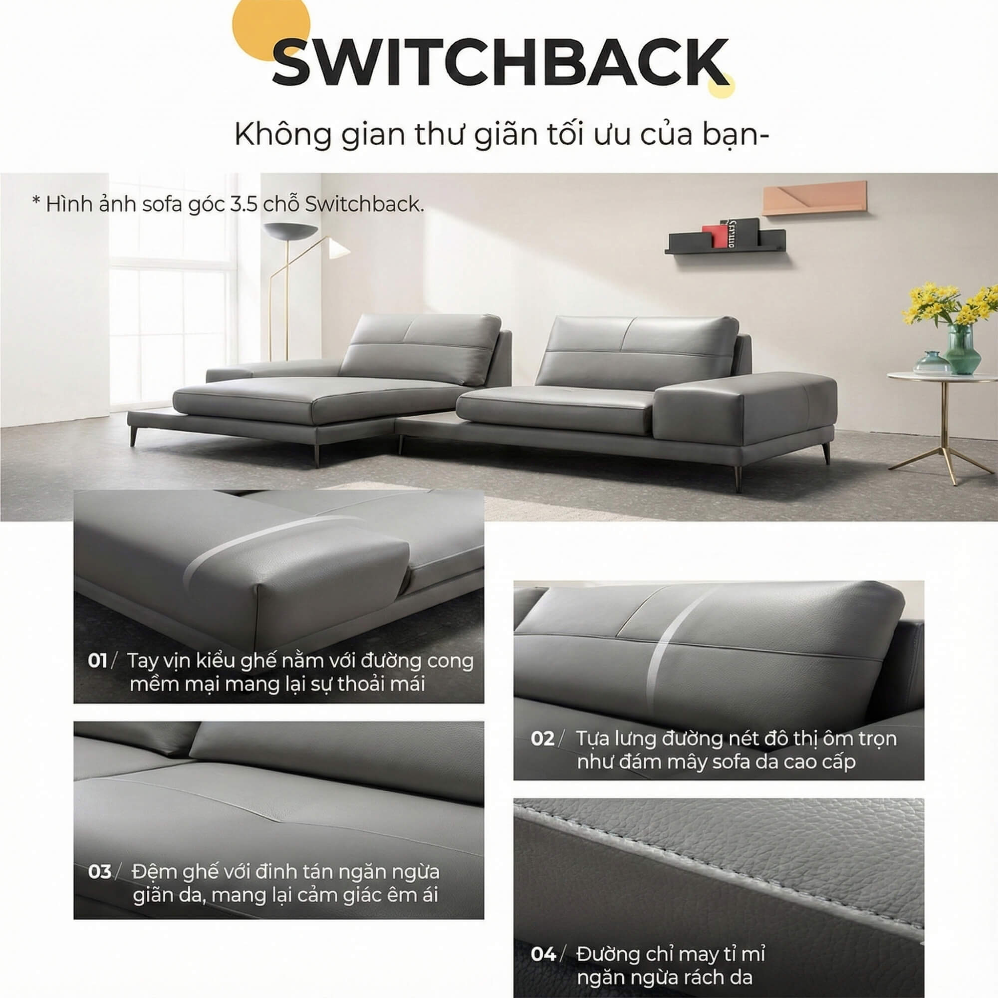 Sofa SWITCHBACK - Sofa Đơn Module Thiết Kế Ghép Nối Độc Lạ