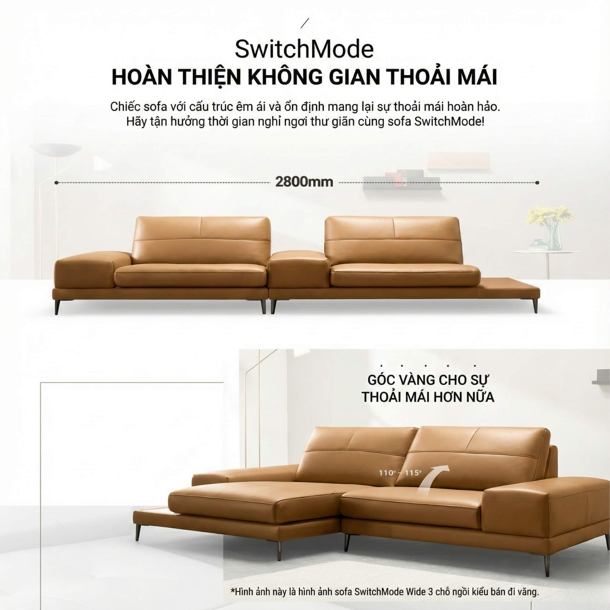Sofa SWITCHMODE - Sofa Băng Bọc Da Dạng MODULE Đa Zi Năng