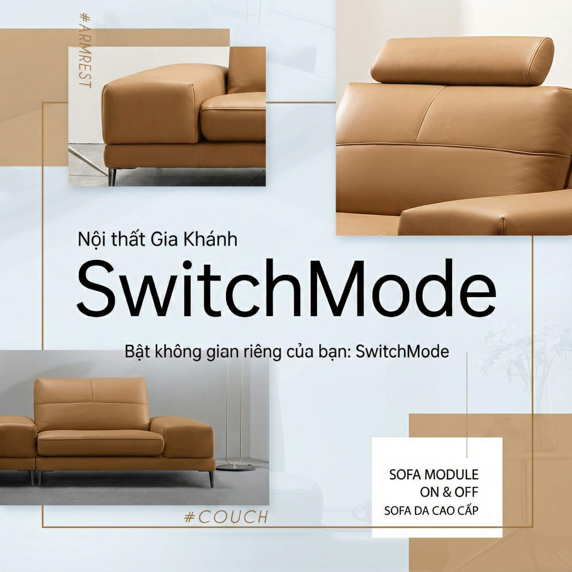 Sofa SWITCHMODE - Sofa Băng Bọc Da Dạng MODULE Đa Zi Năng