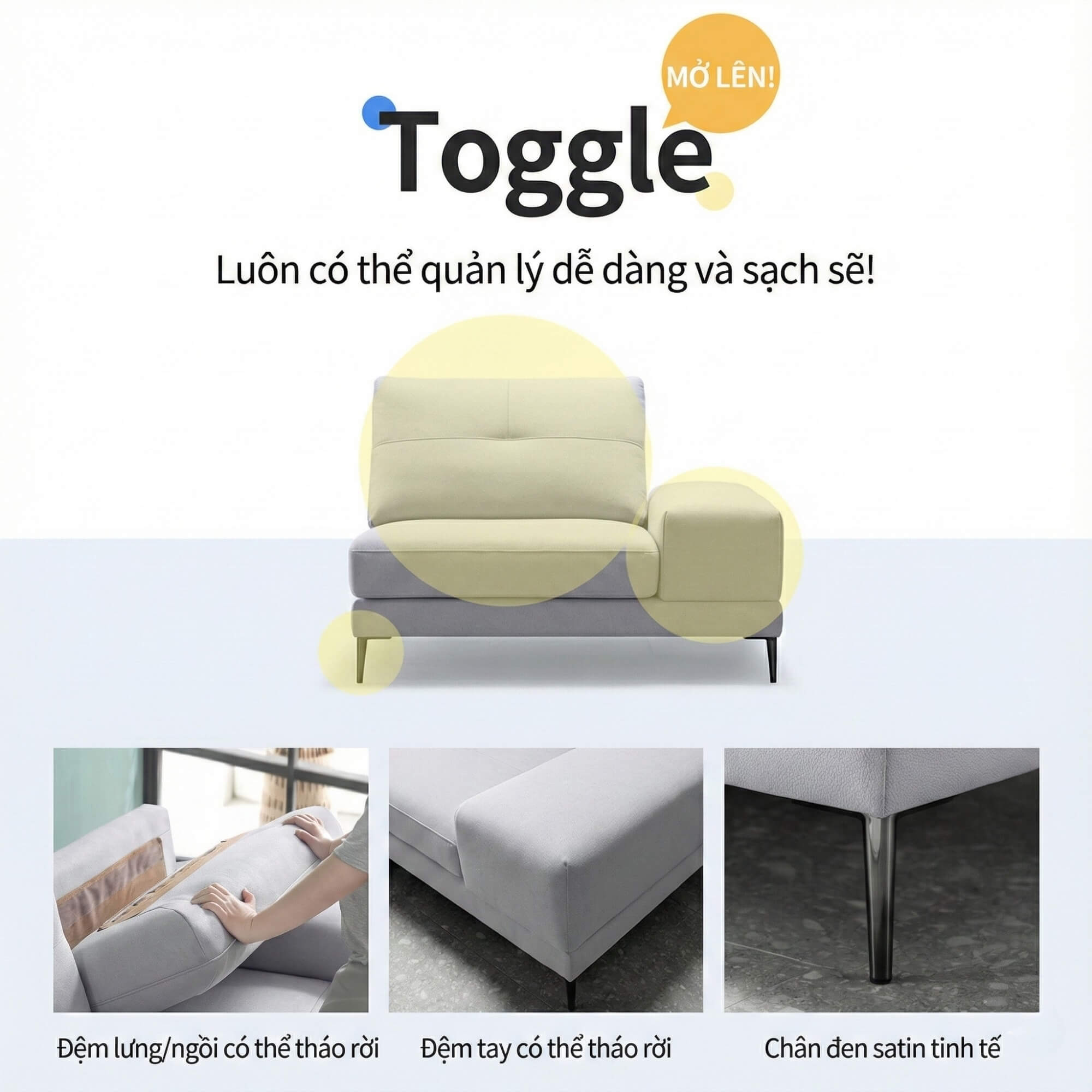 Sofa TOGGLE - Sofa Module Lạ Mắt Thiết kế Linh Hoạt Tuỳ Sở Thích