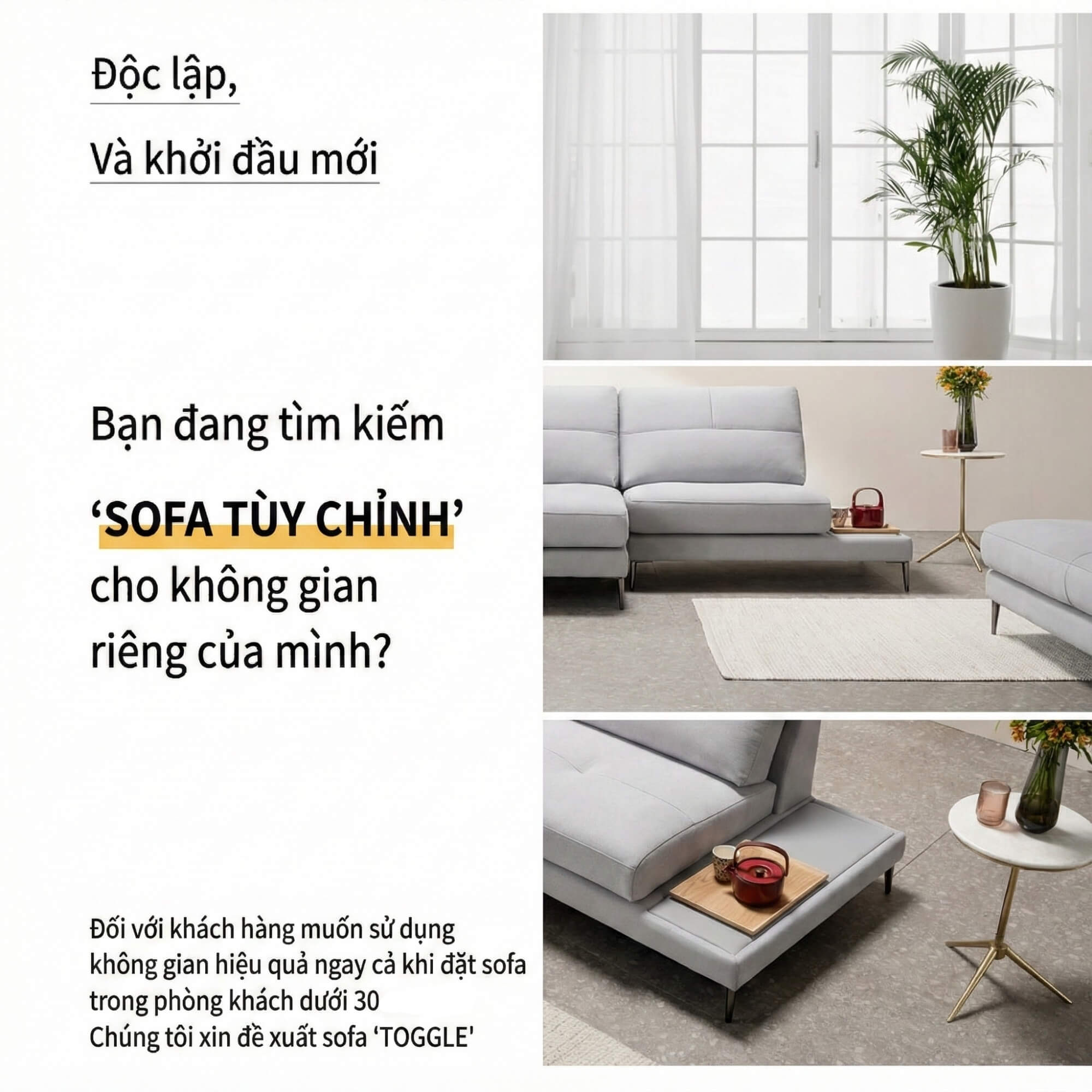 Sofa TOGGLE - Sofa Module Lạ Mắt Thiết kế Linh Hoạt Tuỳ Sở Thích