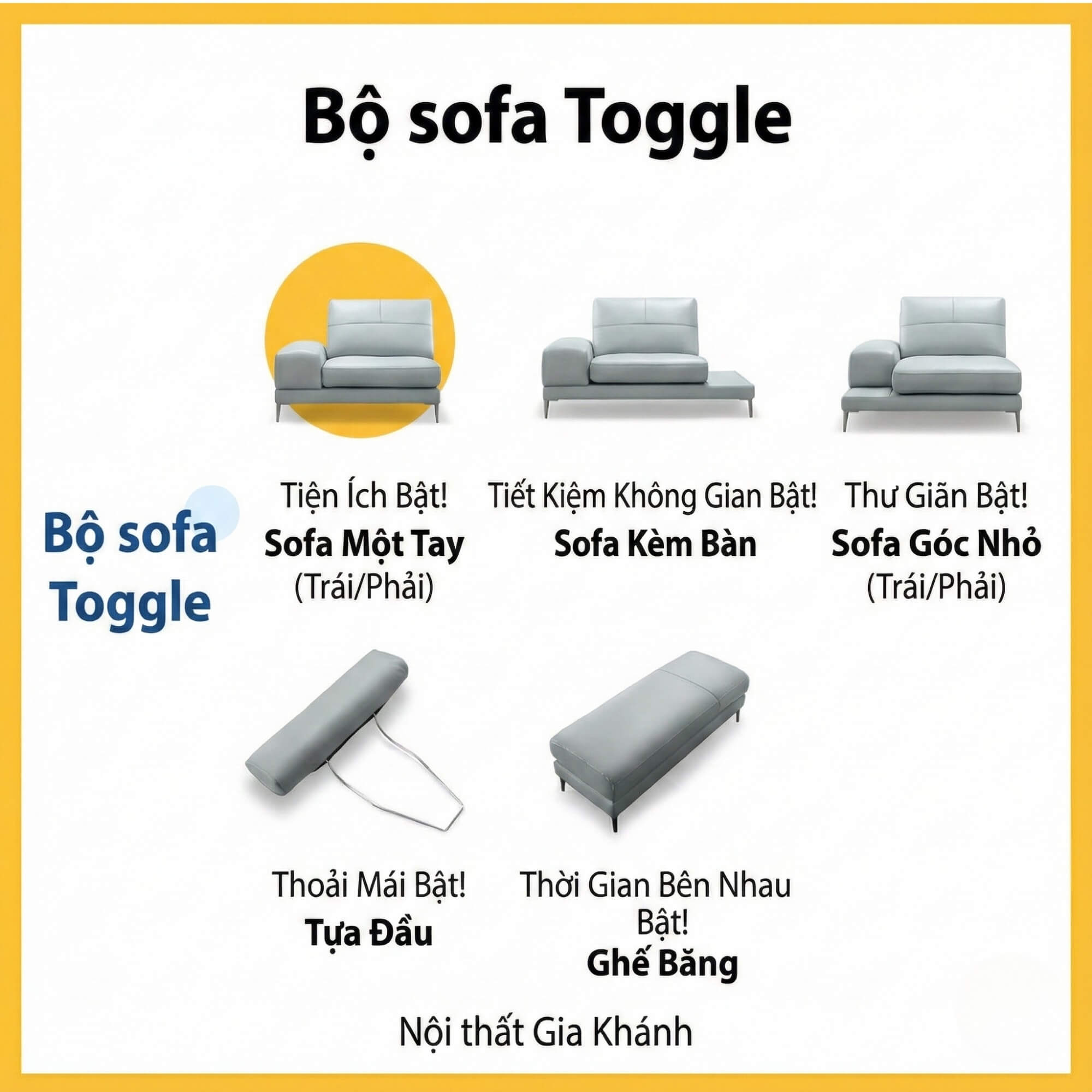 Sofa TOGGLE - Sofa Module Lạ Mắt Thiết kế Linh Hoạt Tuỳ Sở Thích