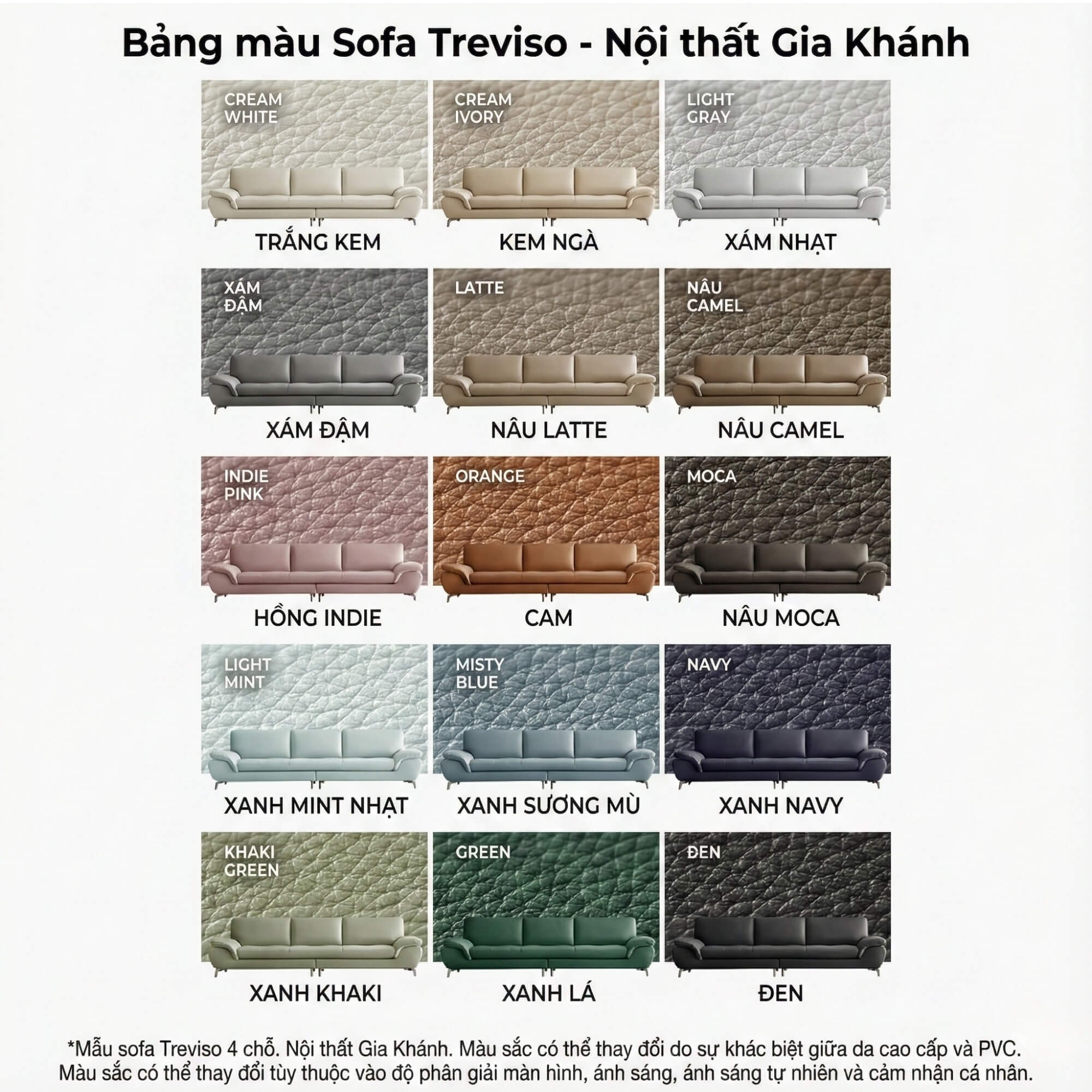 Sofa TREVISO - Sofa Băng Dáng Thuyền Trẻ Trung Cho Phòng Khách Chung Cư