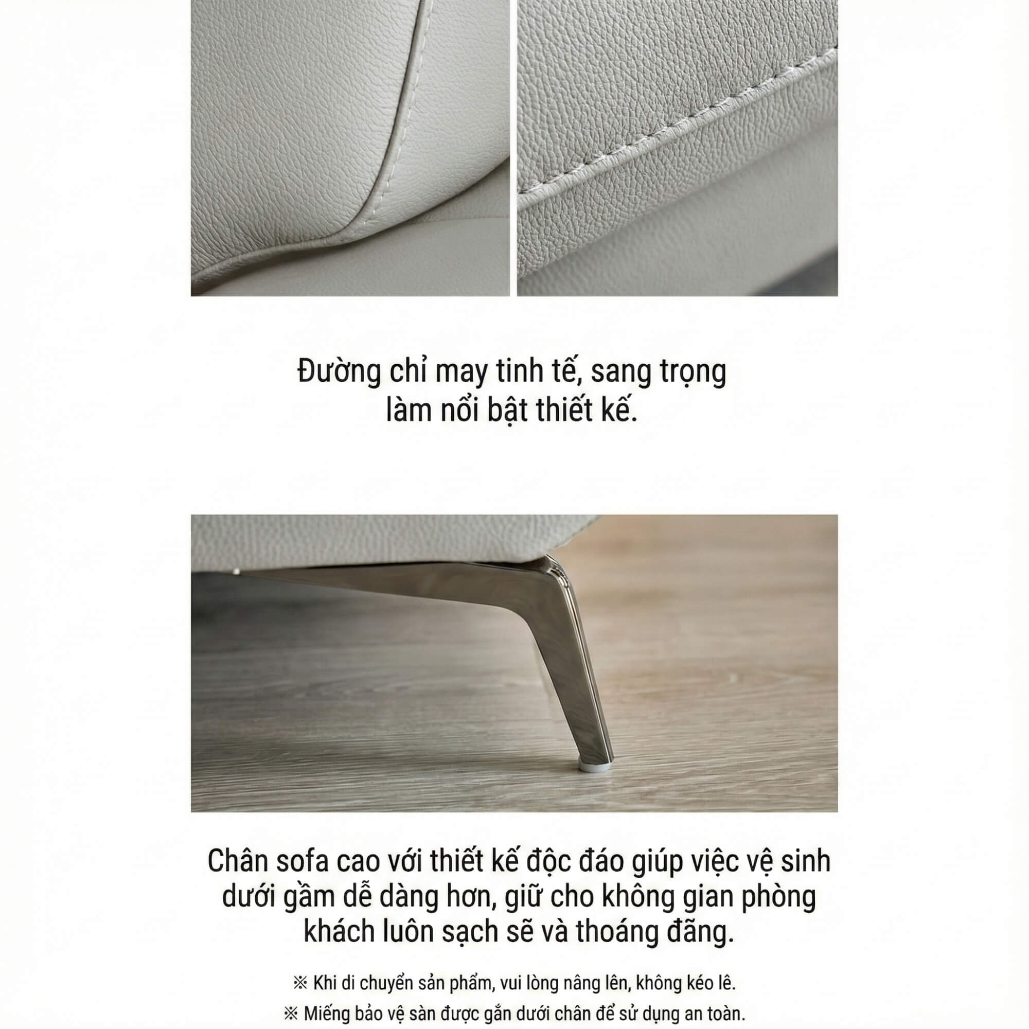 Sofa TREVISO - Sofa Băng Dáng Thuyền Trẻ Trung Cho Phòng Khách Chung Cư