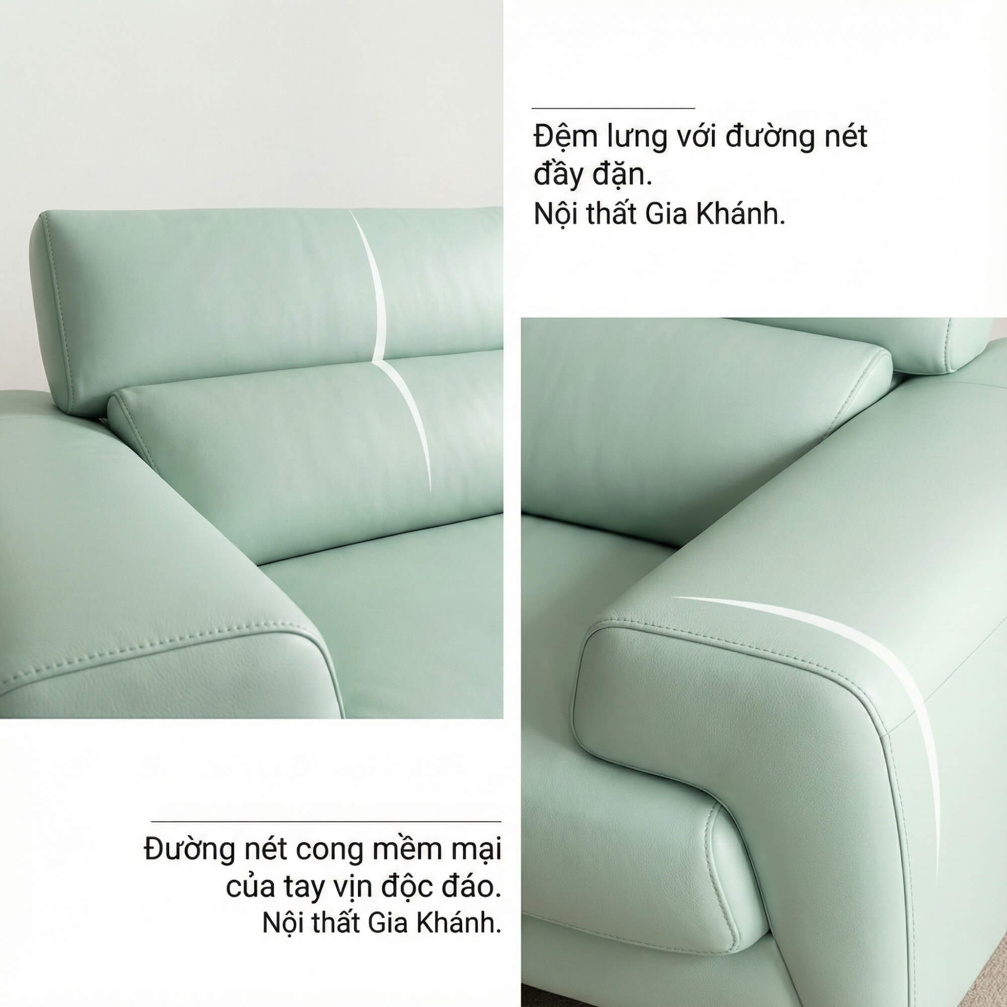 Sofa TRUENORTH - Sofa Băng Bọc Da Thiết Kế Mạnh Mẽ Có Tựa Đầu Linh Hoạt
