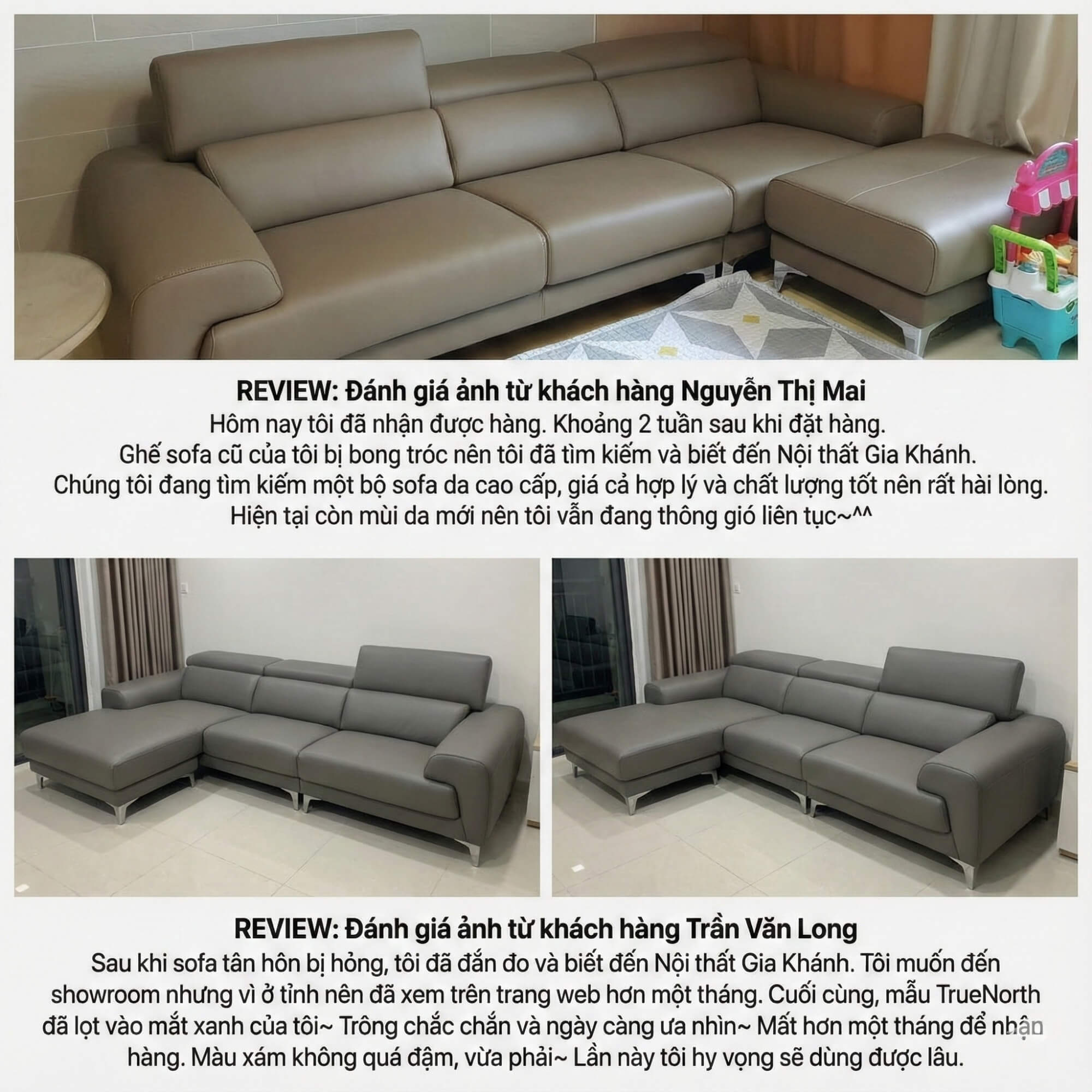 Sofa TRUENORTH - Sofa Băng Bọc Da Thiết Kế Mạnh Mẽ Có Tựa Đầu Linh Hoạt