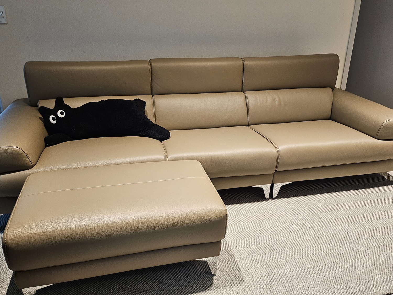 Sofa TRUENORTH - Sofa Băng Bọc Da Thiết Kế Mạnh Mẽ Có Tựa Đầu Linh Hoạt