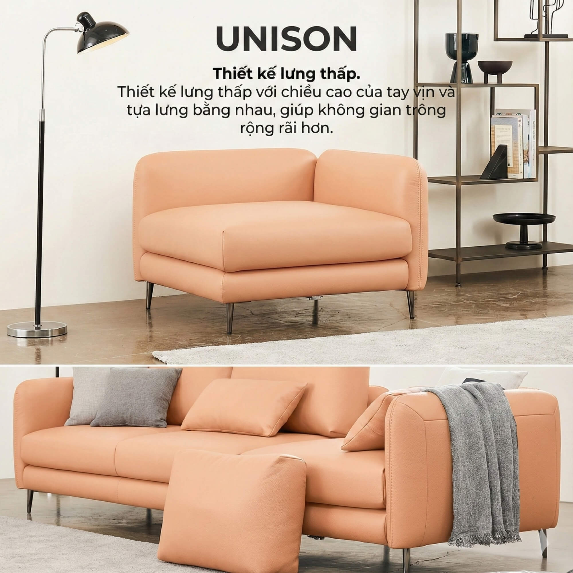Sofa UNISON - Sofa Đơn Cao Cấp Dạng Modular Linh Hoạt Cho Phòng Khách