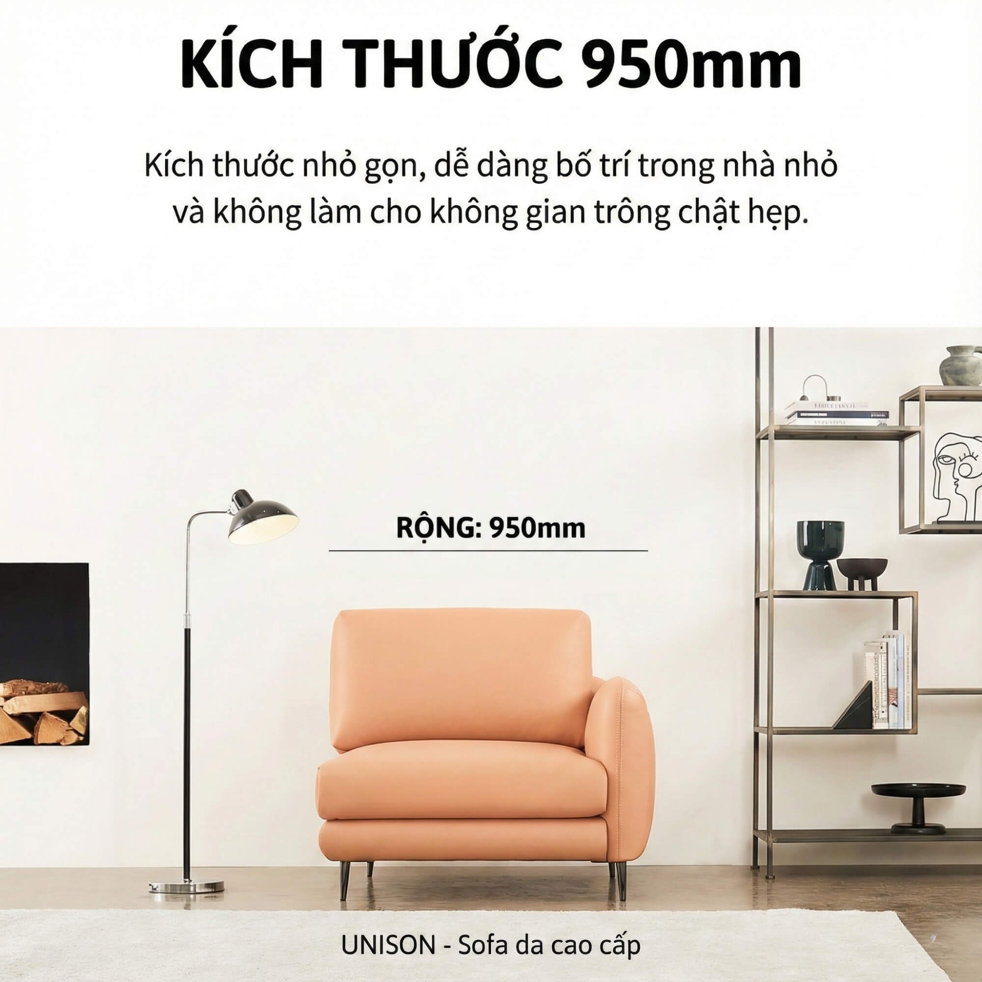 Sofa UNISON - Sofa Đơn Cao Cấp Dạng Modular Linh Hoạt Cho Phòng Khách