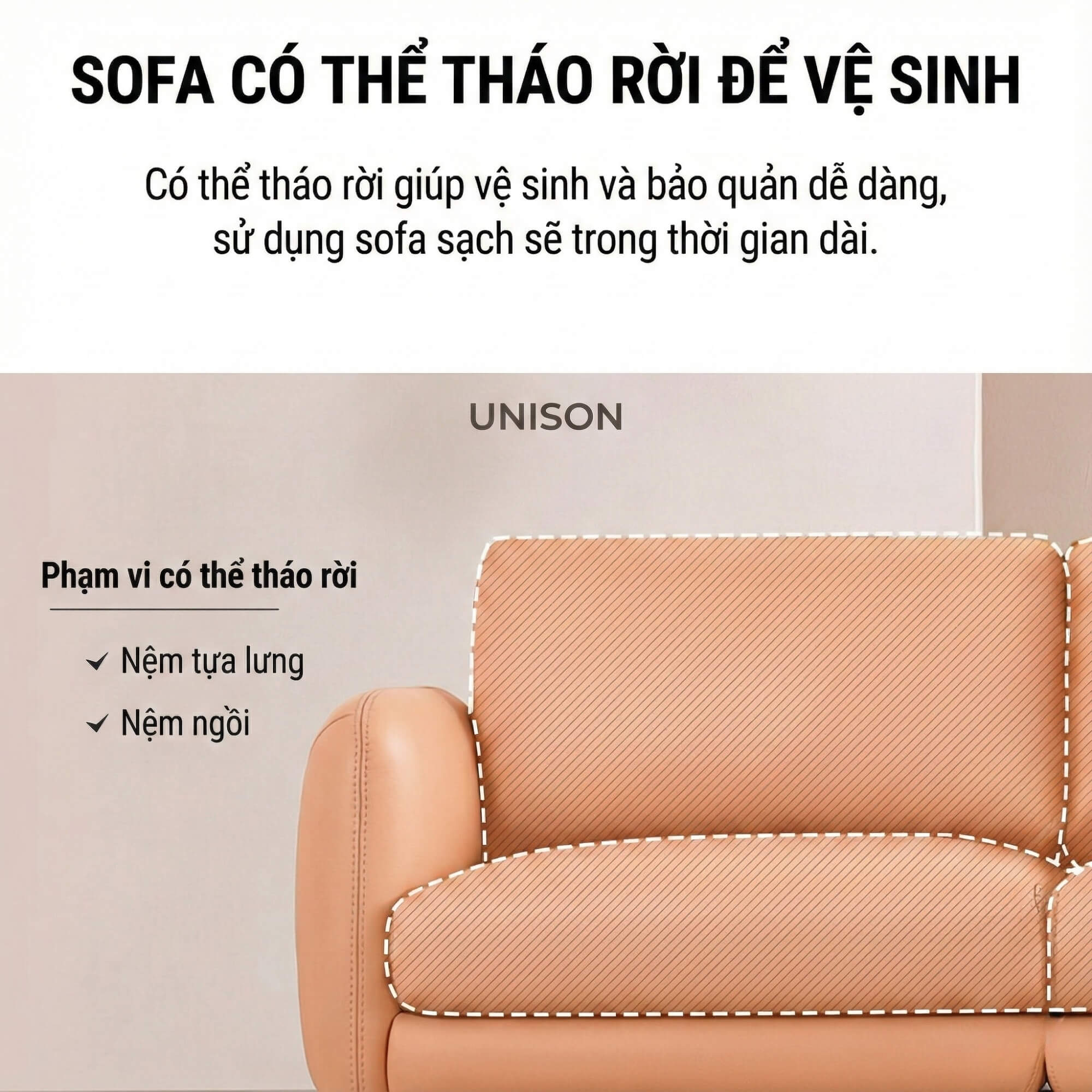 Sofa UNISON - Sofa Đơn Cao Cấp Dạng Modular Linh Hoạt Cho Phòng Khách