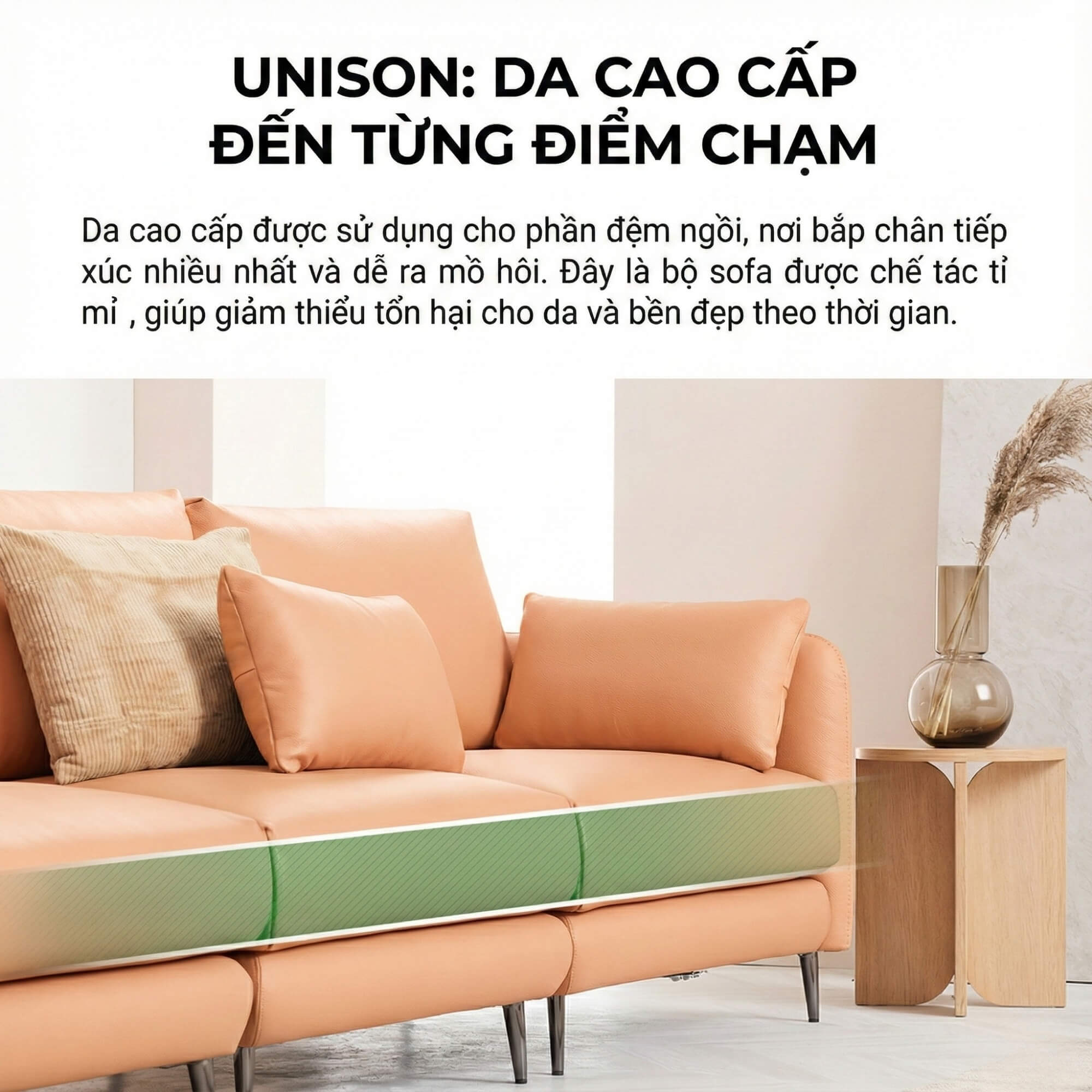 Sofa UNISON - Sofa Đơn Cao Cấp Dạng Modular Linh Hoạt Cho Phòng Khách