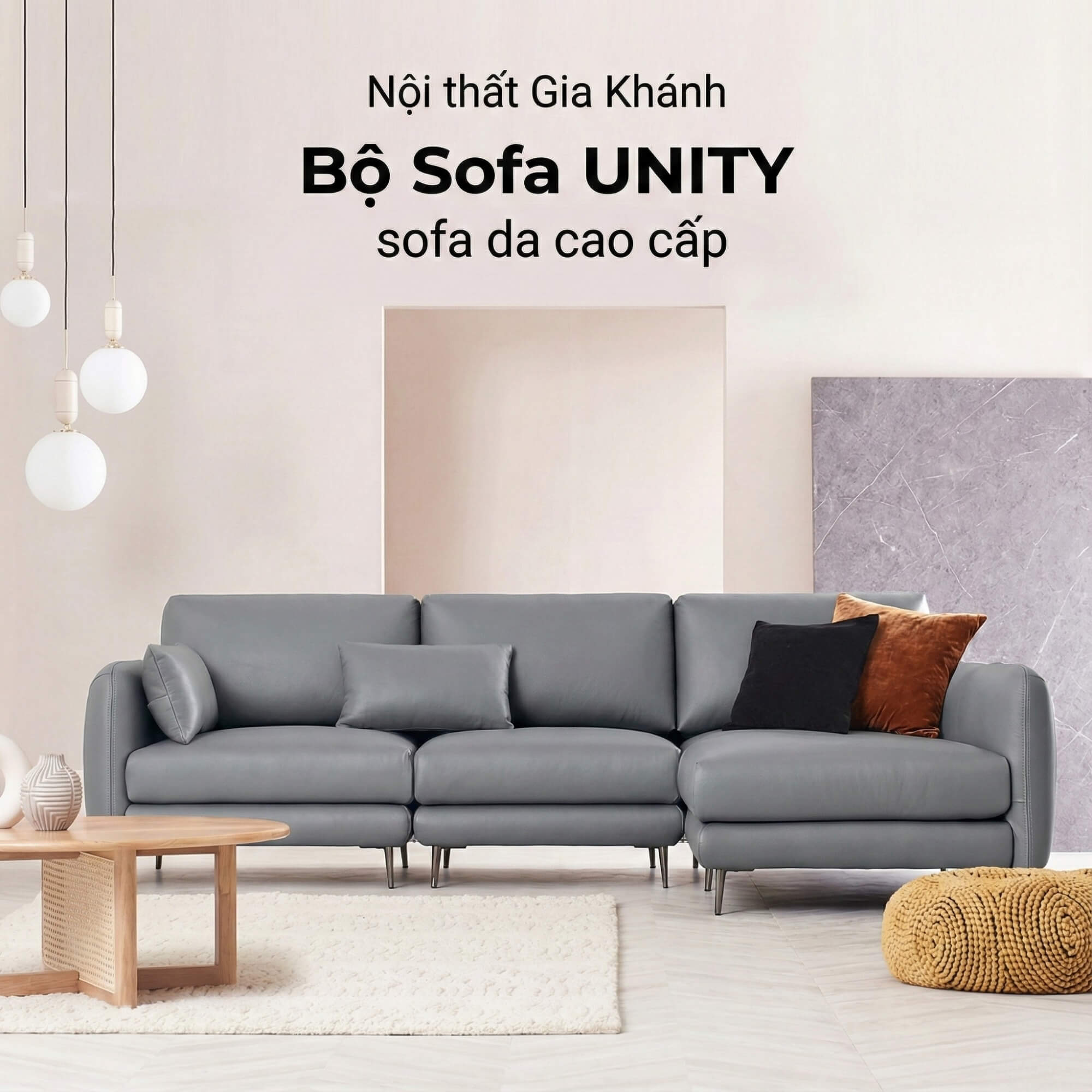 Sofa UNITY – Sofa Góc Dạng Module Linh Hoạt Tự Do Sáng Tạo