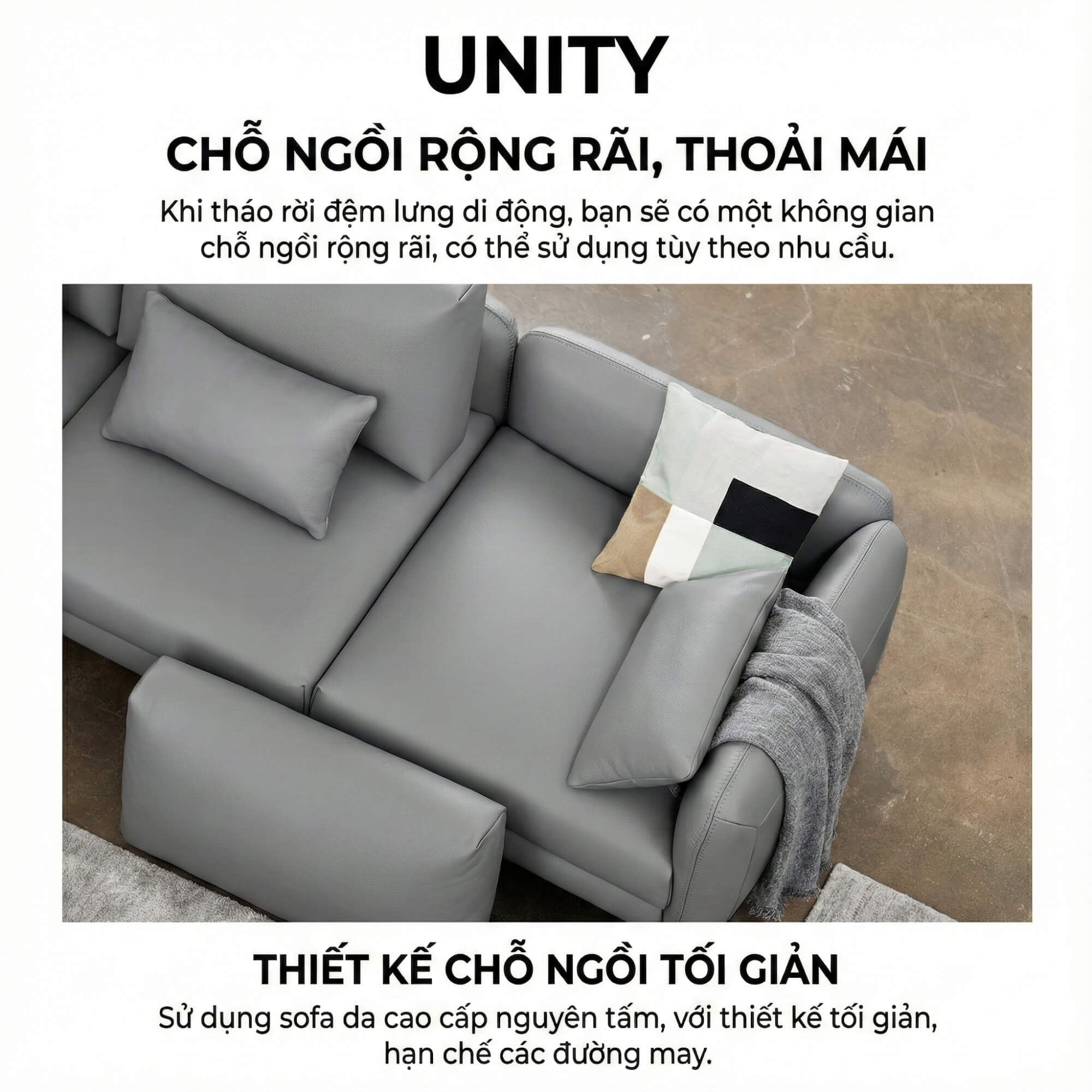 Sofa UNITY – Sofa Góc Dạng Module Linh Hoạt Tự Do Sáng Tạo