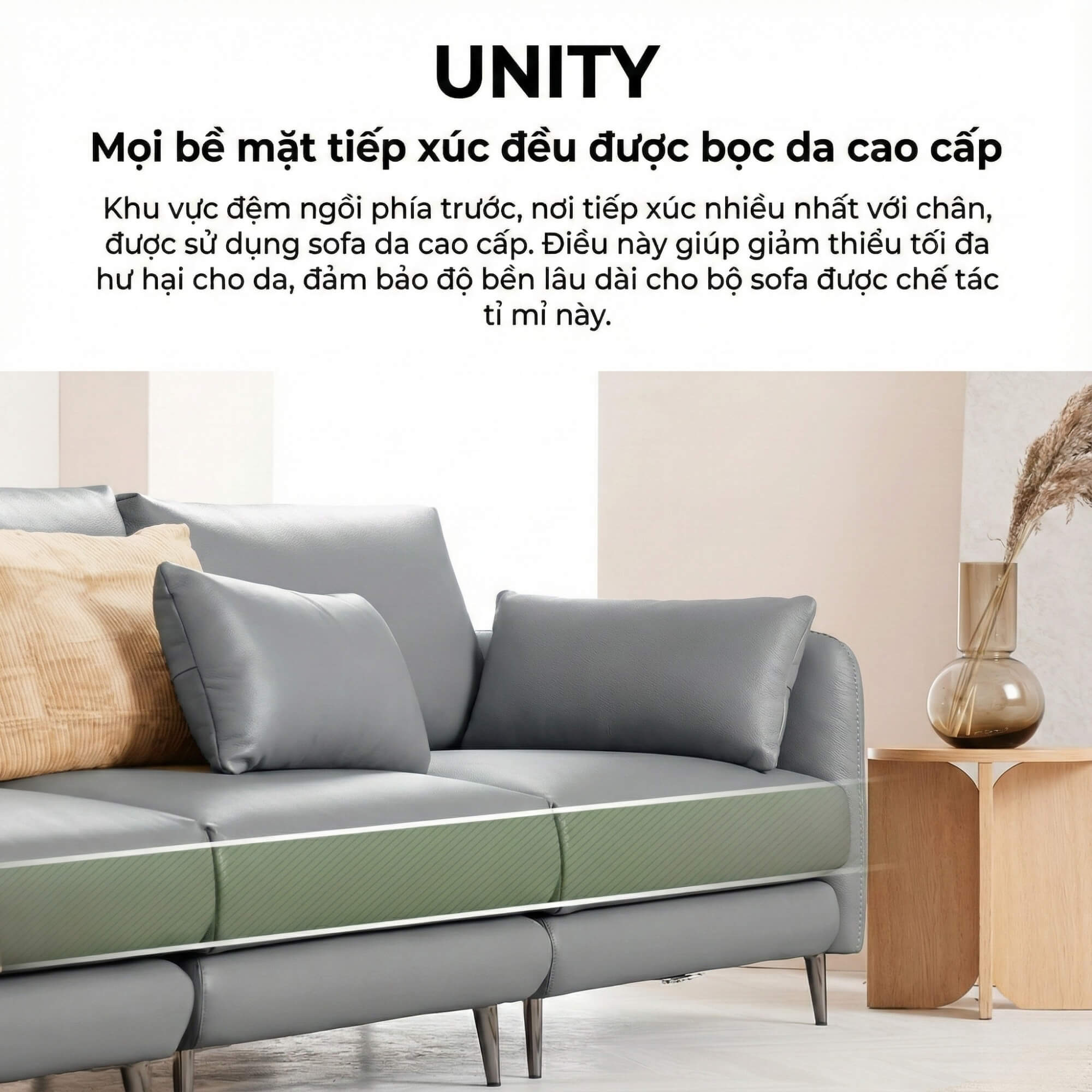 Sofa UNITY – Sofa Góc Dạng Module Linh Hoạt Tự Do Sáng Tạo
