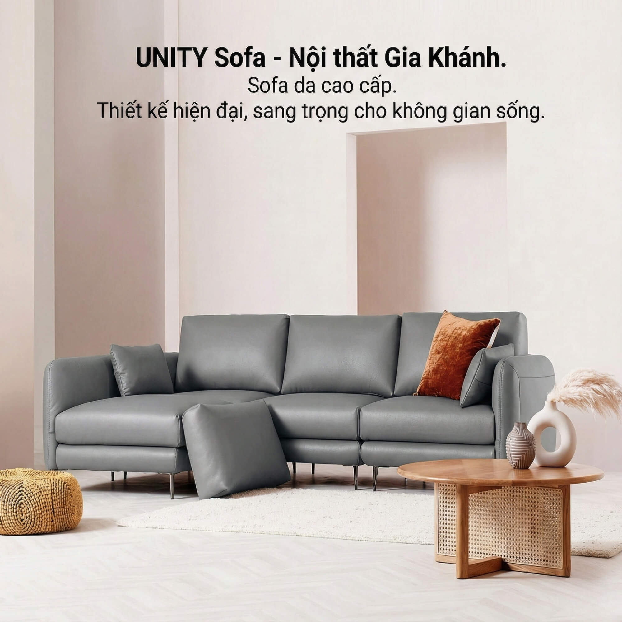 Sofa UNITY – Sofa Góc Dạng Module Linh Hoạt Tự Do Sáng Tạo