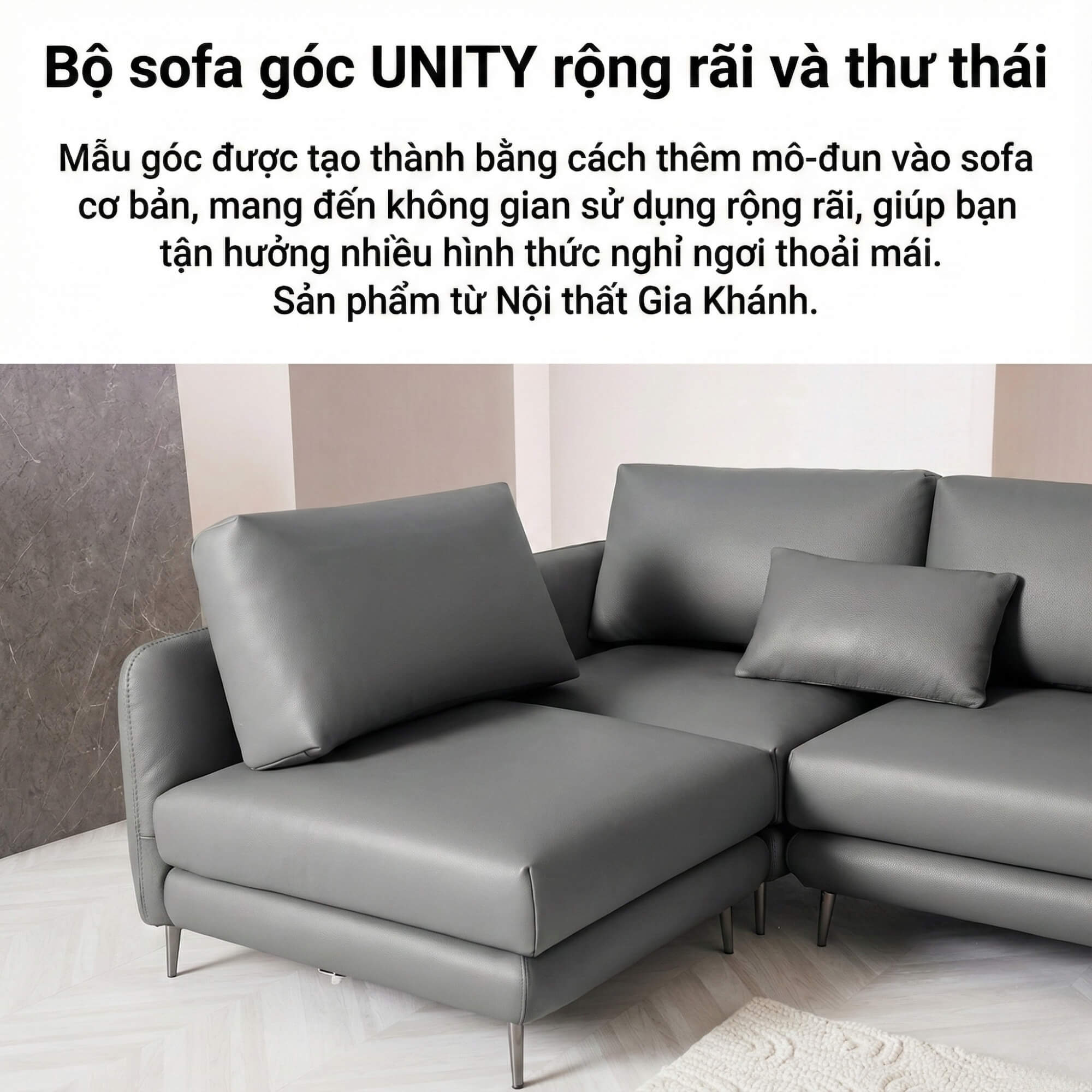 Sofa UNITY – Sofa Góc Dạng Module Linh Hoạt Tự Do Sáng Tạo