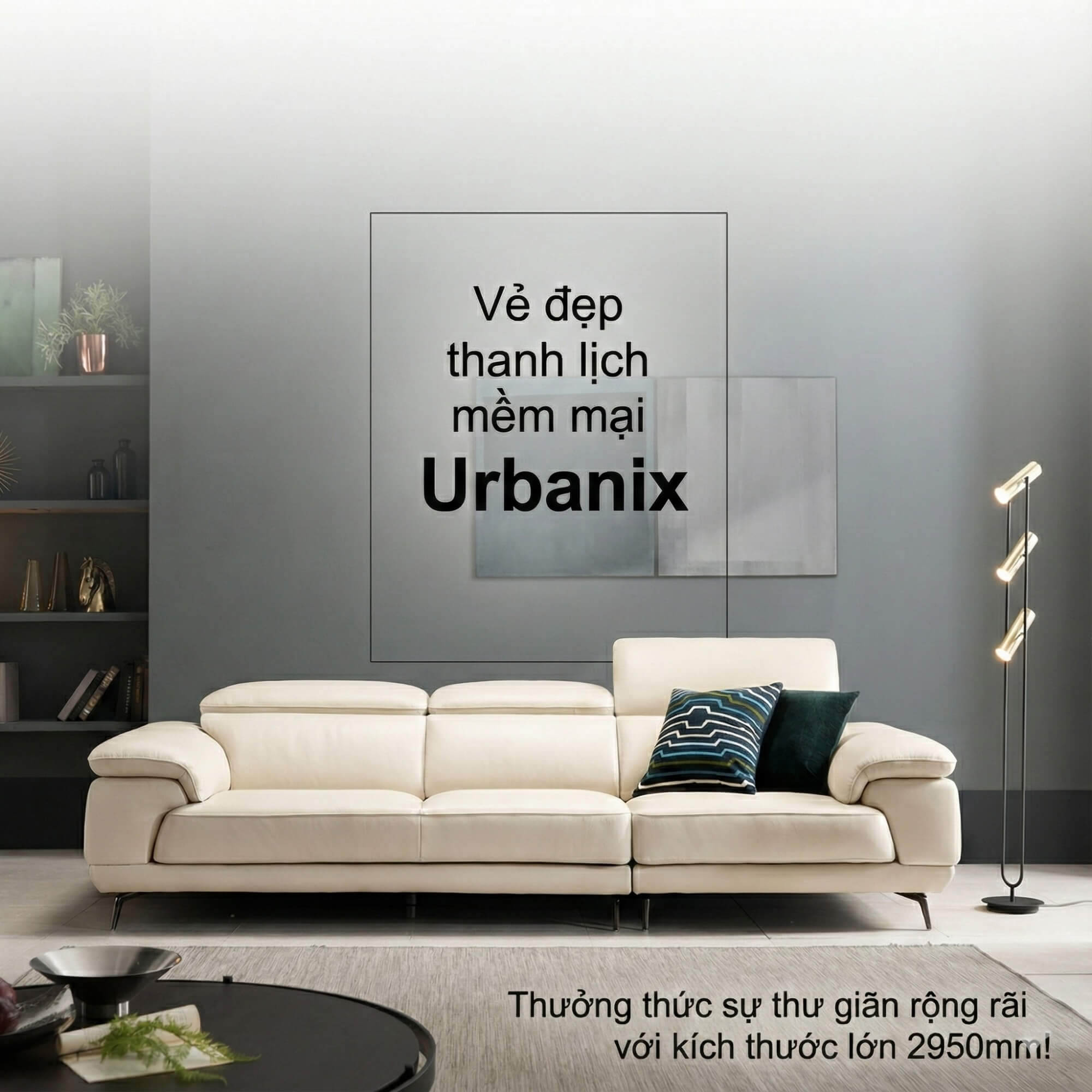 Sofa URBANIX - Sofa Da Dáng Văng Có Tựa Đầu Thông Minh